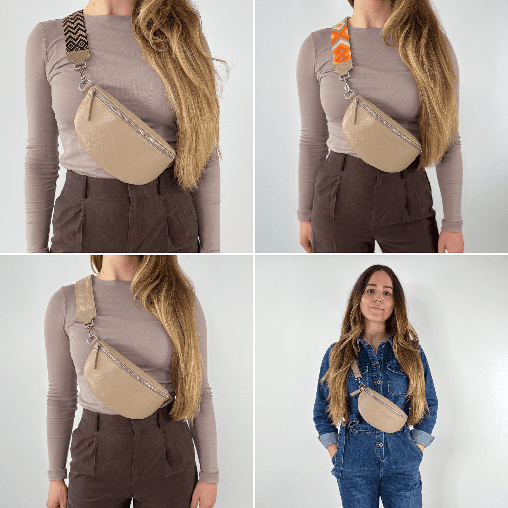 lepelou - leder - Bauchtasche - TONI Bauchtasche beige – Medium - LPBTONBEIM