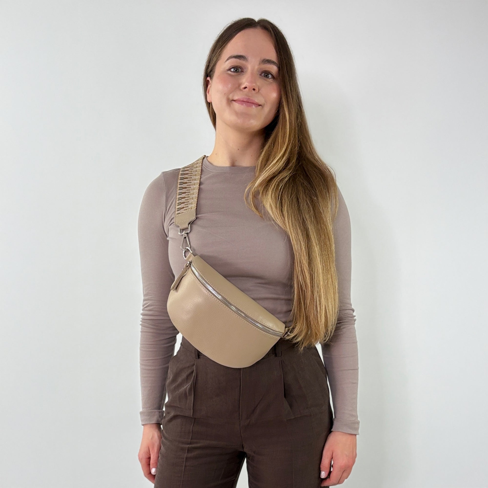 lepelou - leder - Bauchtasche - TONI Bauchtasche beige – Medium - LPBTONBEIM3