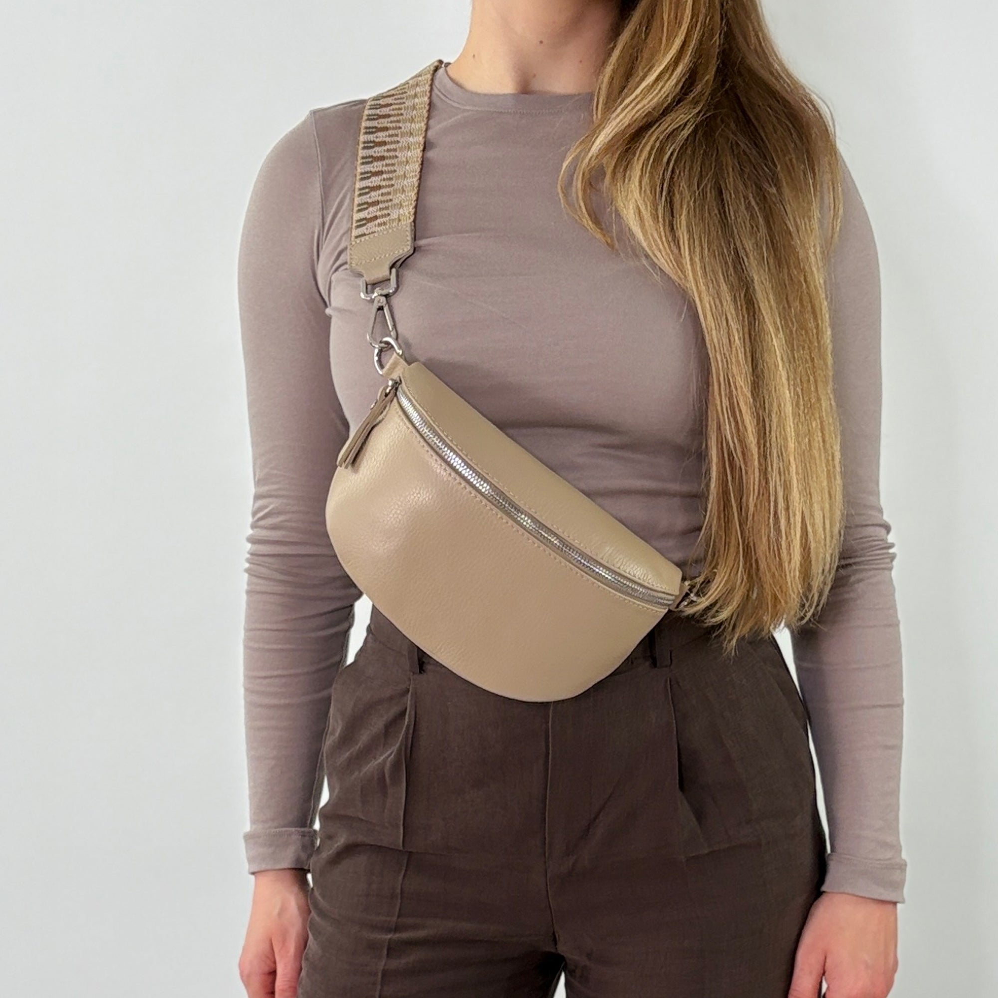 lepelou - leder - Bauchtasche - TONI Bauchtasche beige – Medium - LPBTONBEIM3