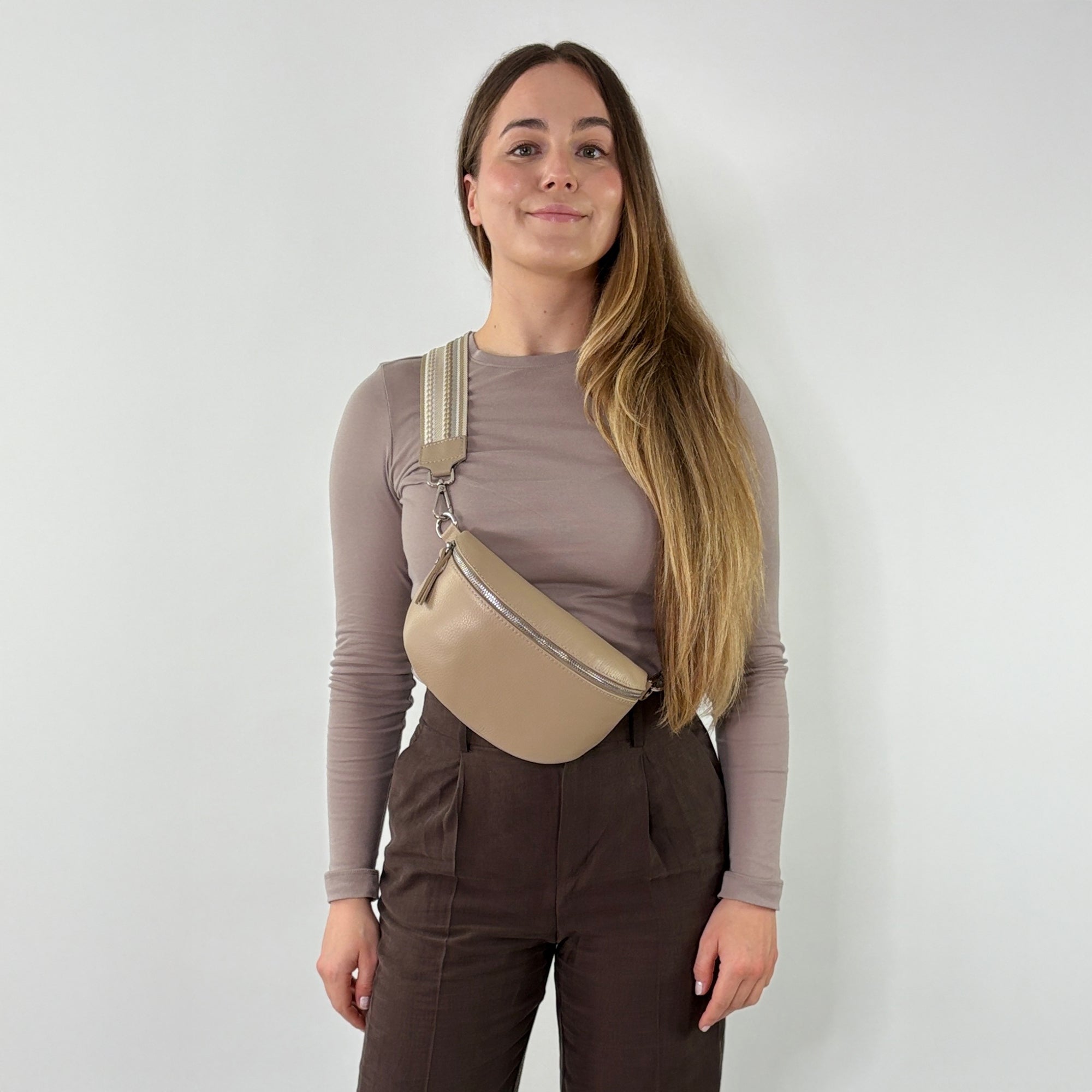 lepelou - leder - Bauchtasche - TONI Bauchtasche beige – Medium - LPBTONBEIM4