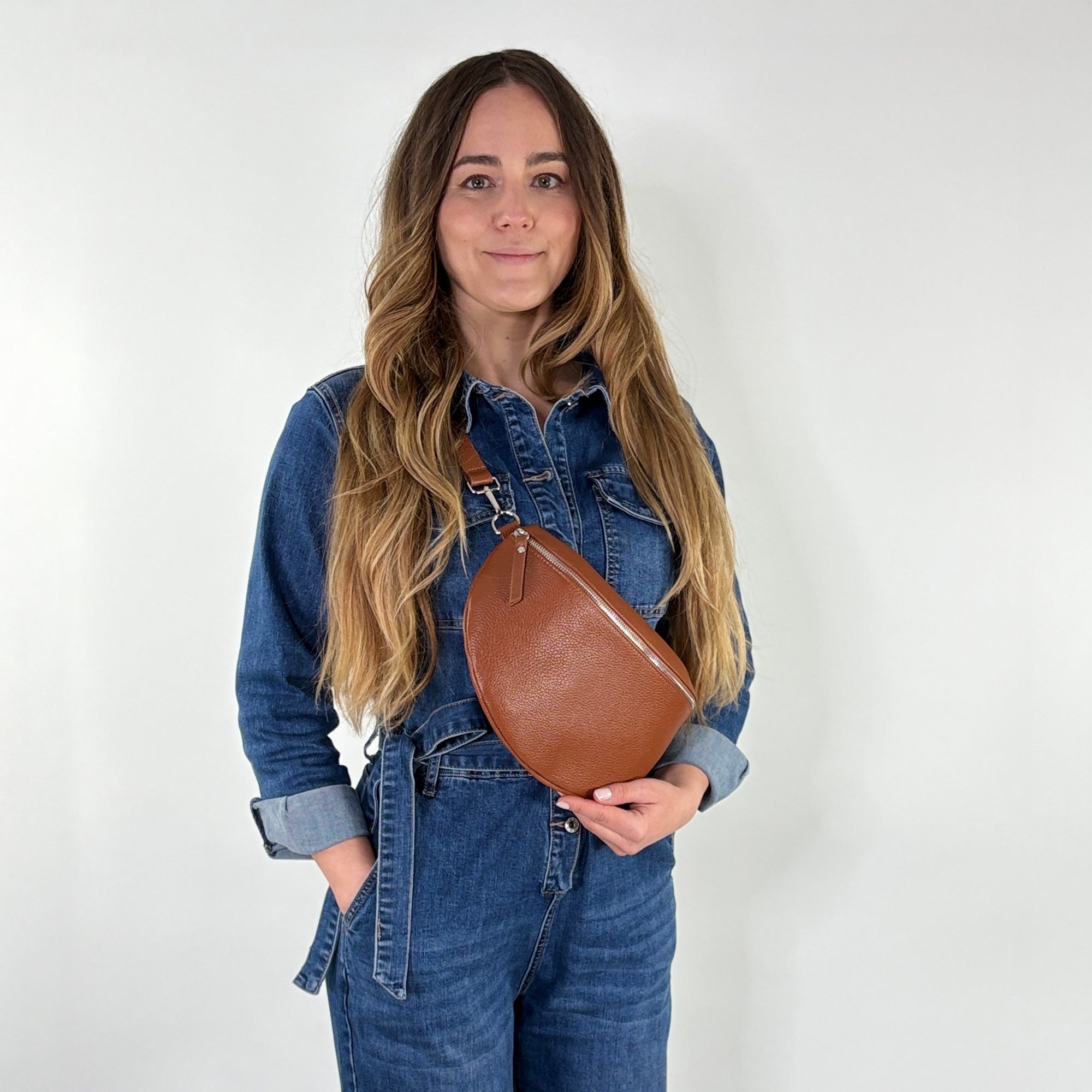 lepelou - leder - Bauchtasche - TONI Bauchtasche cognac – Large - LPBTONCOGL