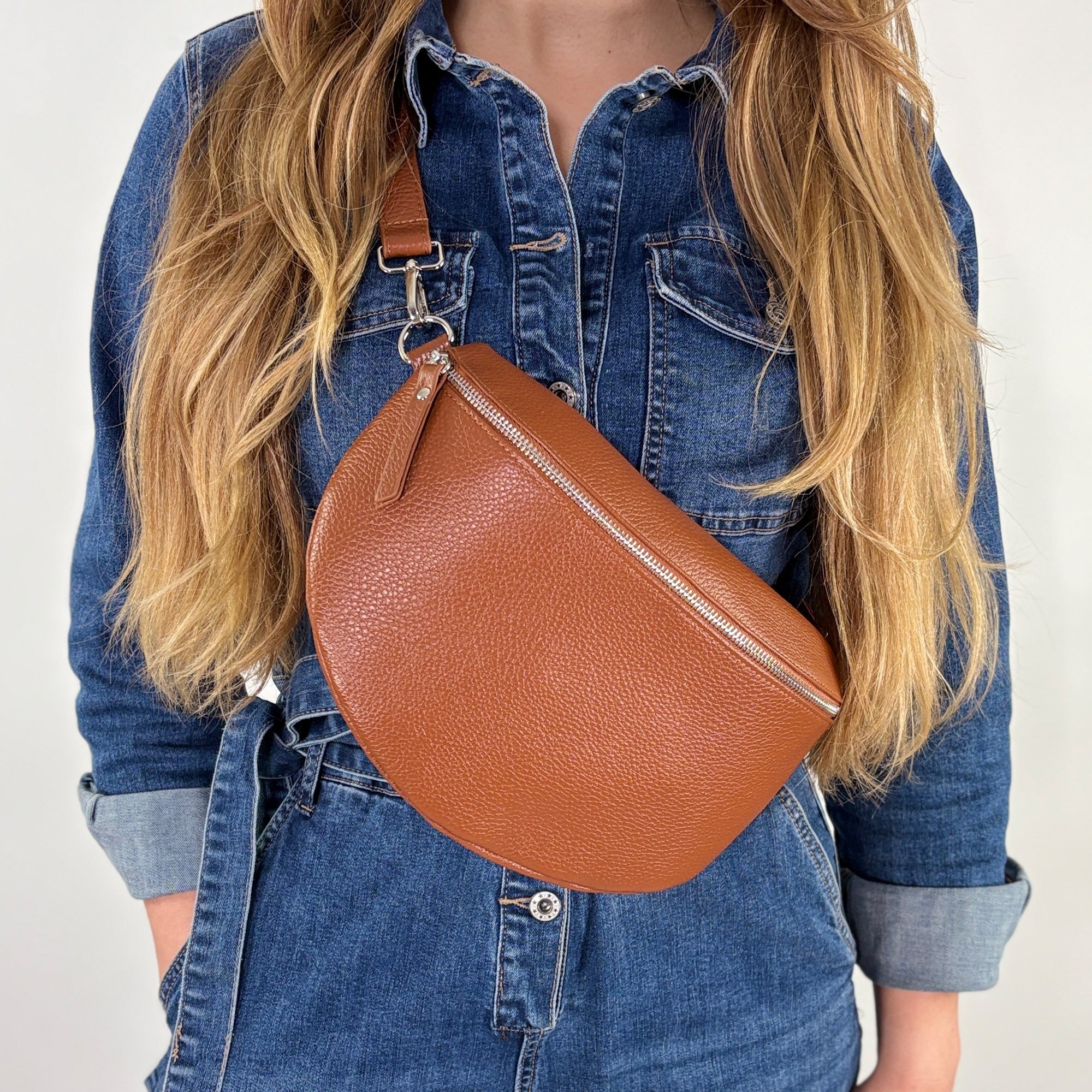 lepelou - leder - Bauchtasche - TONI Bauchtasche cognac – Large - LPBTONCOGL
