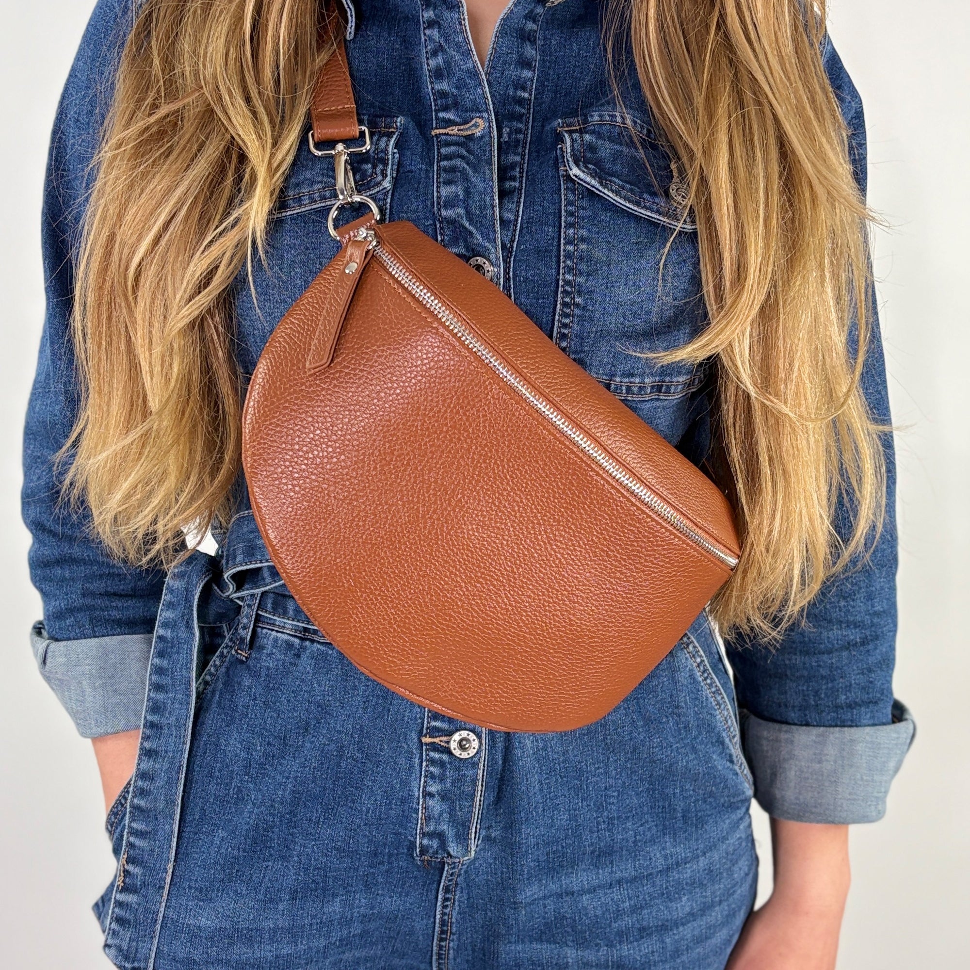 lepelou - leder - Bauchtasche - TONI Bauchtasche cognac – Large - LPBTONCOGL