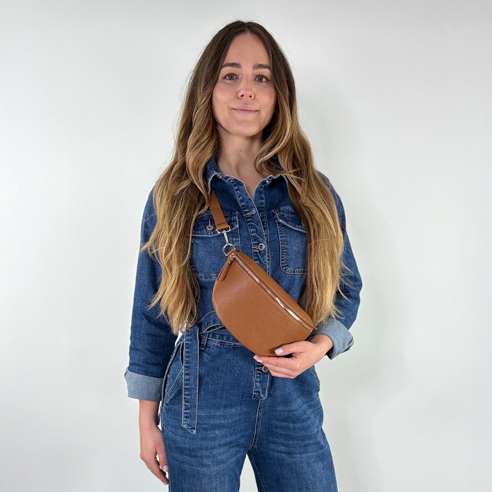 lepelou - leder - Bauchtasche - TONI Bauchtasche cognac – Medium - LPBTONCOGM