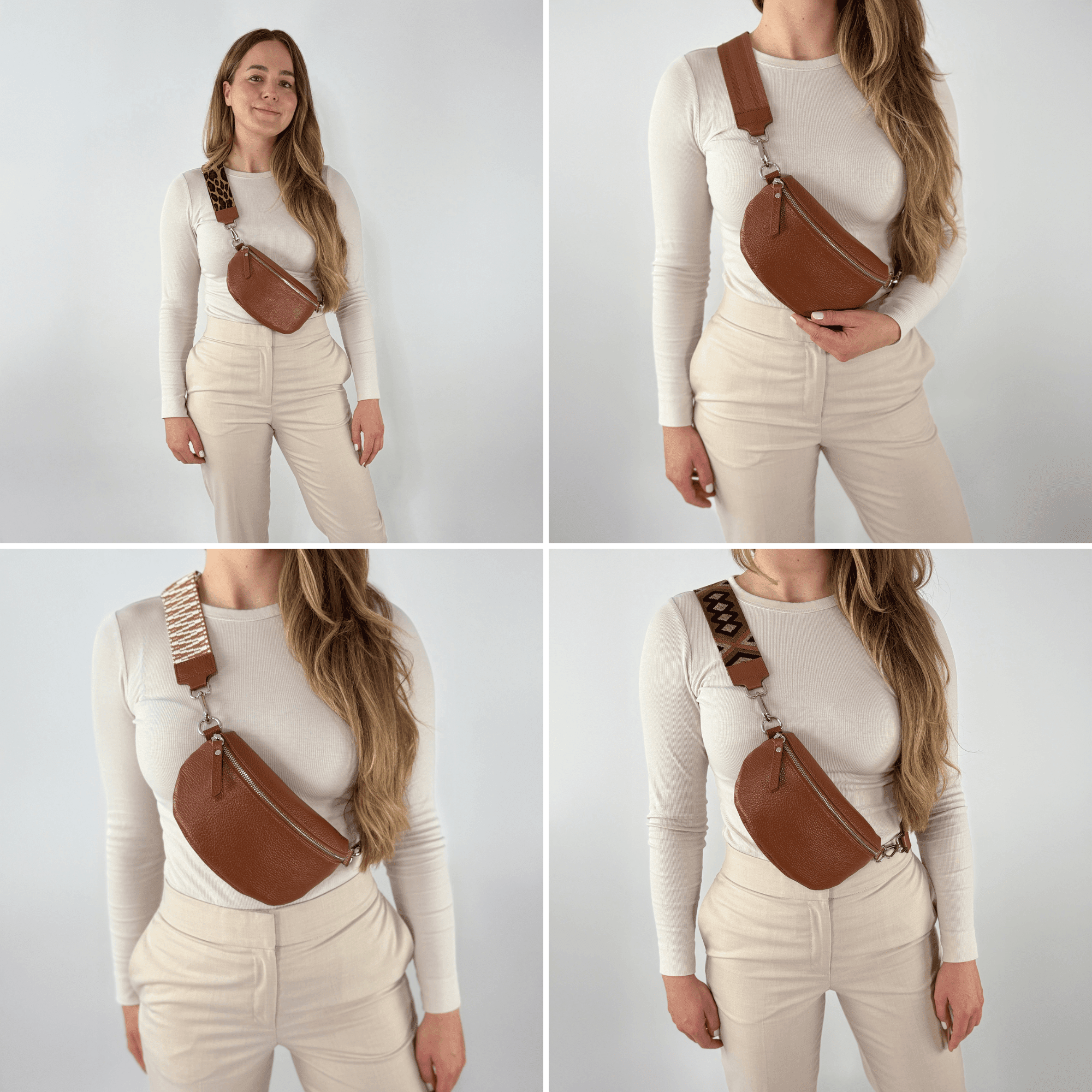 lepelou - leder - Bauchtasche - TONI Bauchtasche cognac – Medium - LPBTONCOGM