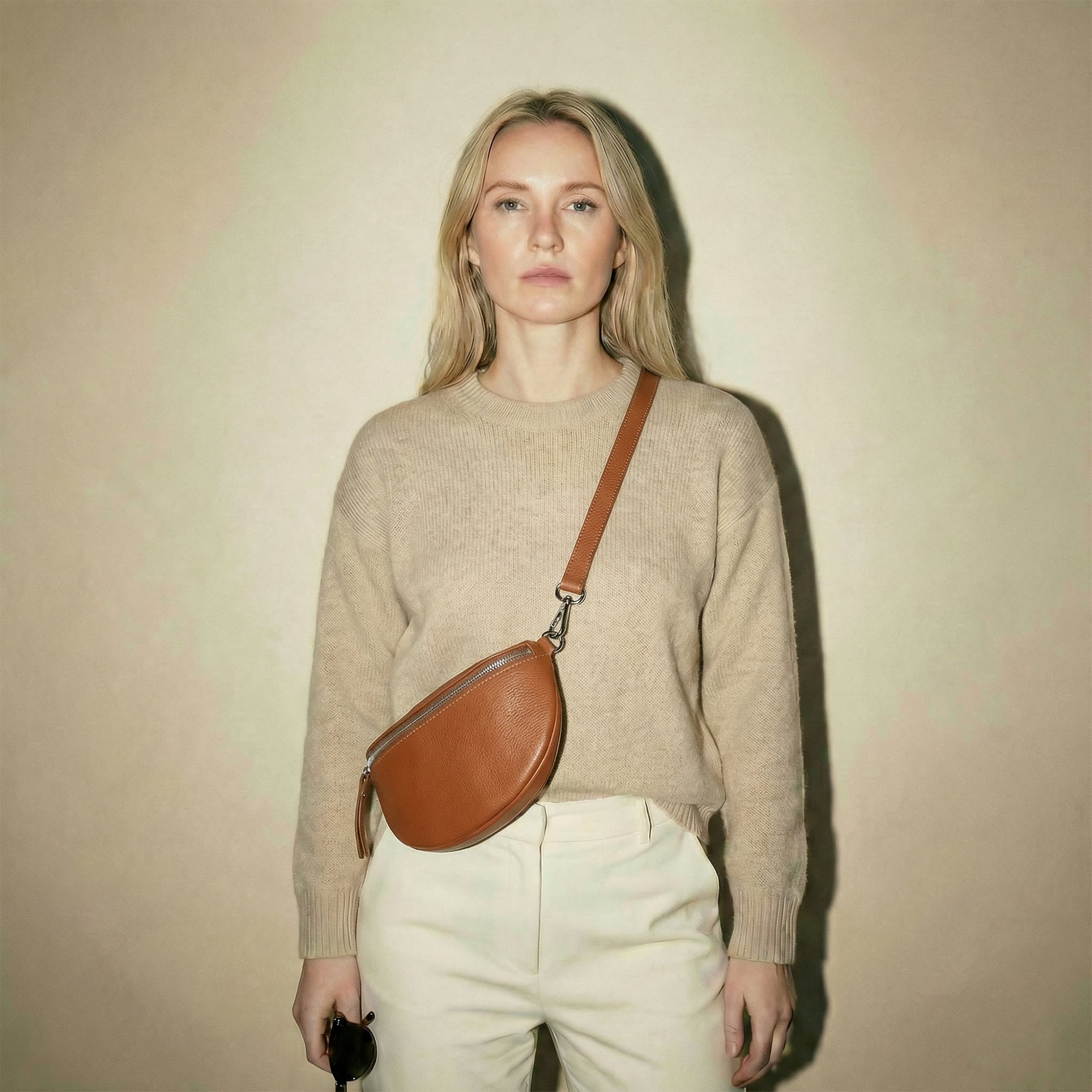 lepelou - leder - Bauchtasche - TONI Bauchtasche cognac – Small - LPBTONCOGS