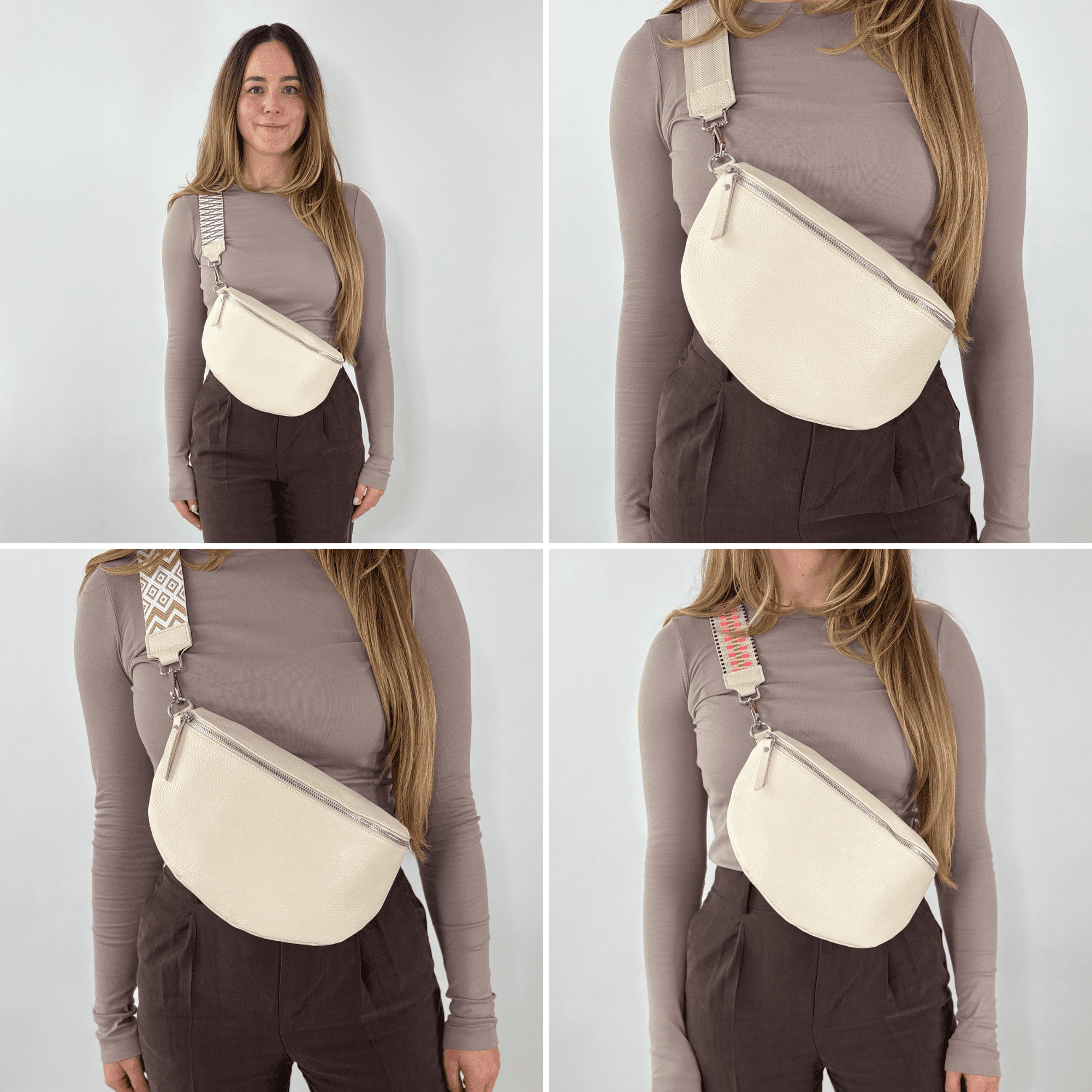 lepelou - leder - Bauchtasche - TONI Bauchtasche creme – Large - LPBTONCREL