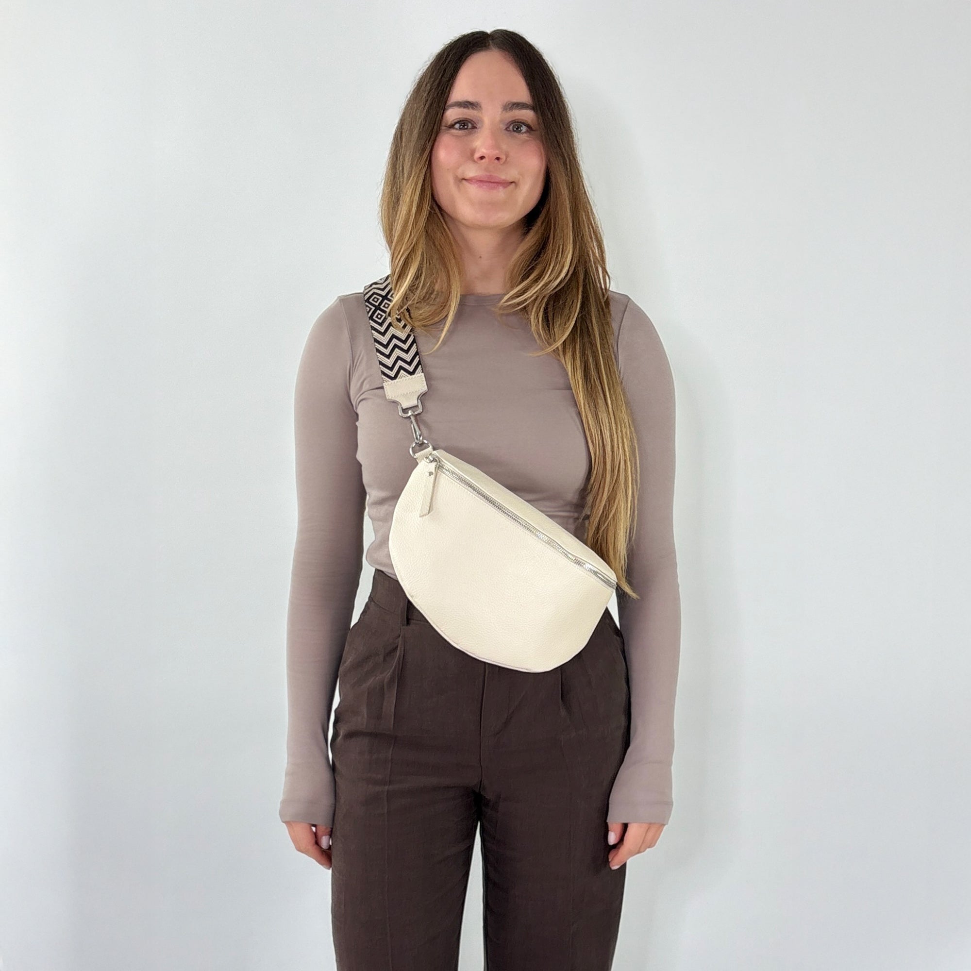 lepelou - leder - Bauchtasche - TONI Bauchtasche creme – Large - LPBTONCREL7