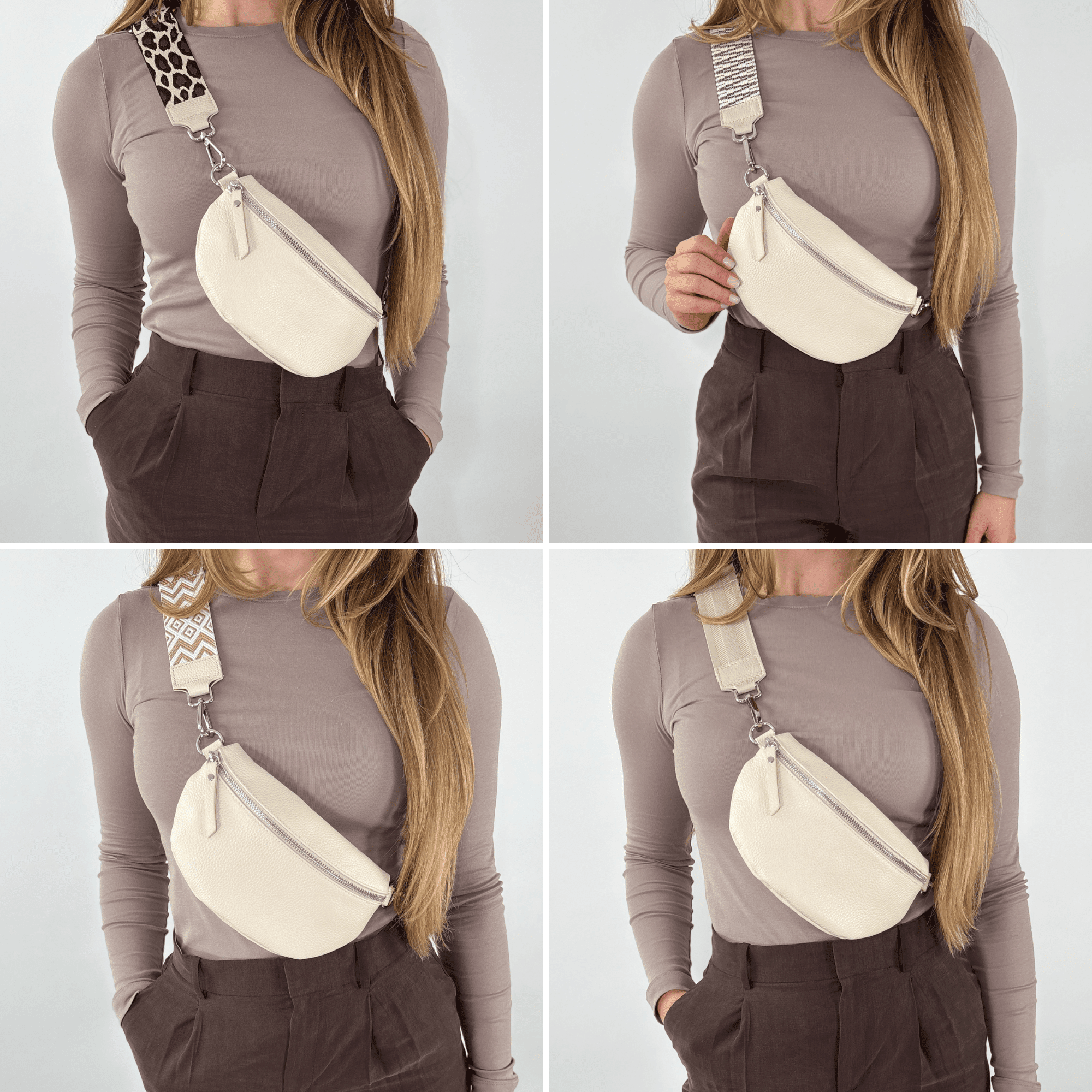 lepelou - leder - Bauchtasche - TONI Bauchtasche creme – Medium - LPBTONCREM