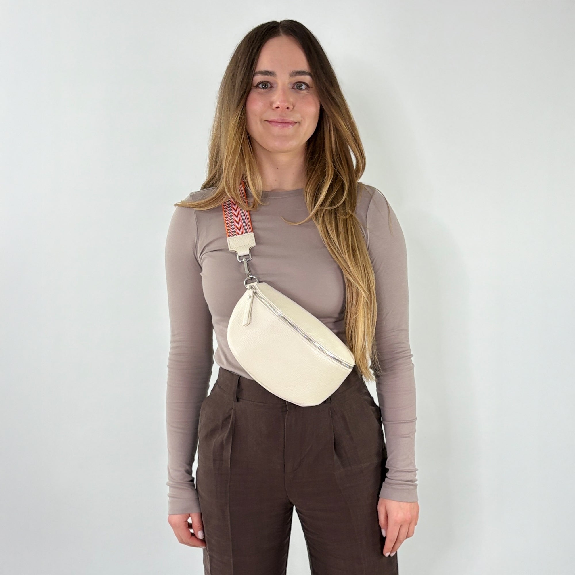 lepelou - leder - Bauchtasche - TONI Bauchtasche creme – Medium - LPBTONCREM8