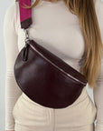 lepelou - leder - Bauchtasche - TONI Bauchtasche dunkel bordeaux – Large - LPBTONDBOL1