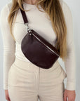 lepelou - leder - Bauchtasche - TONI Bauchtasche dunkel bordeaux – Medium - LPBTONDBOM - 1