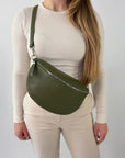 lepelou - leder - Bauchtasche - TONI Bauchtasche khaki – Large - LPBTONKHAL