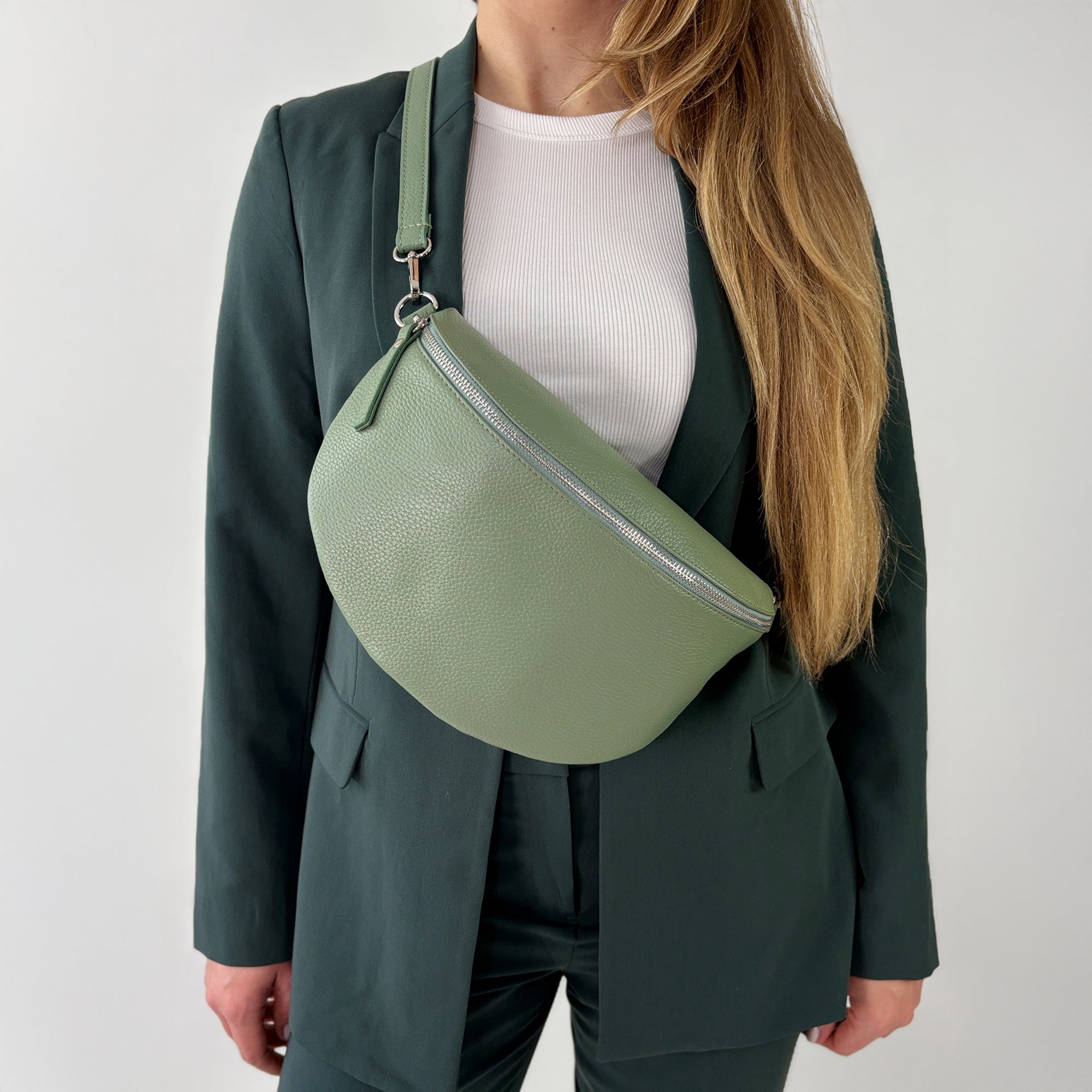 lepelou - leder - Bauchtasche - TONI Bauchtasche mint – Large - LPBTONMINL