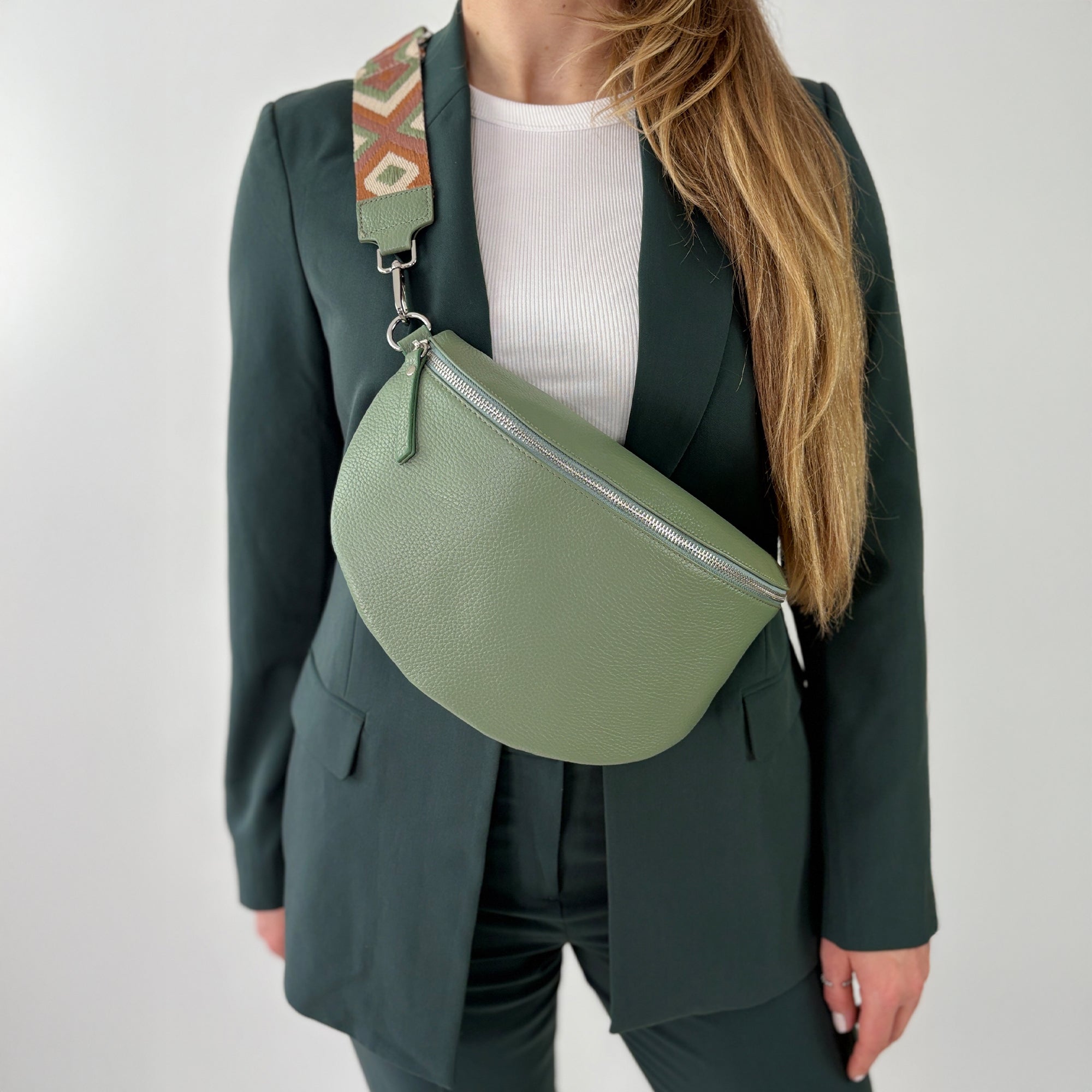 lepelou - leder - Bauchtasche - TONI Bauchtasche mint – Large - LPBTONMINL2
