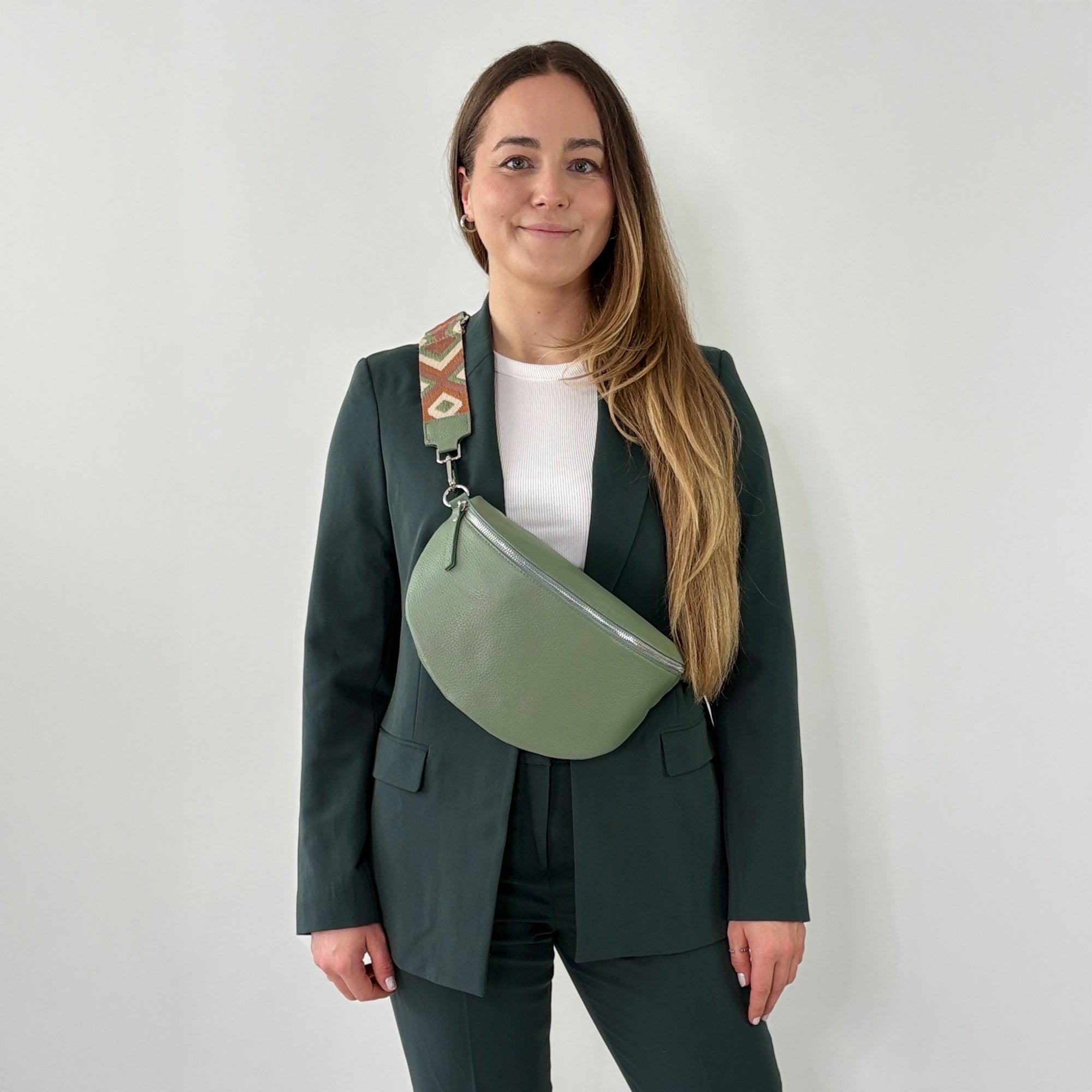 lepelou - leder - Bauchtasche - TONI Bauchtasche mint – Large - LPBTONMINL2