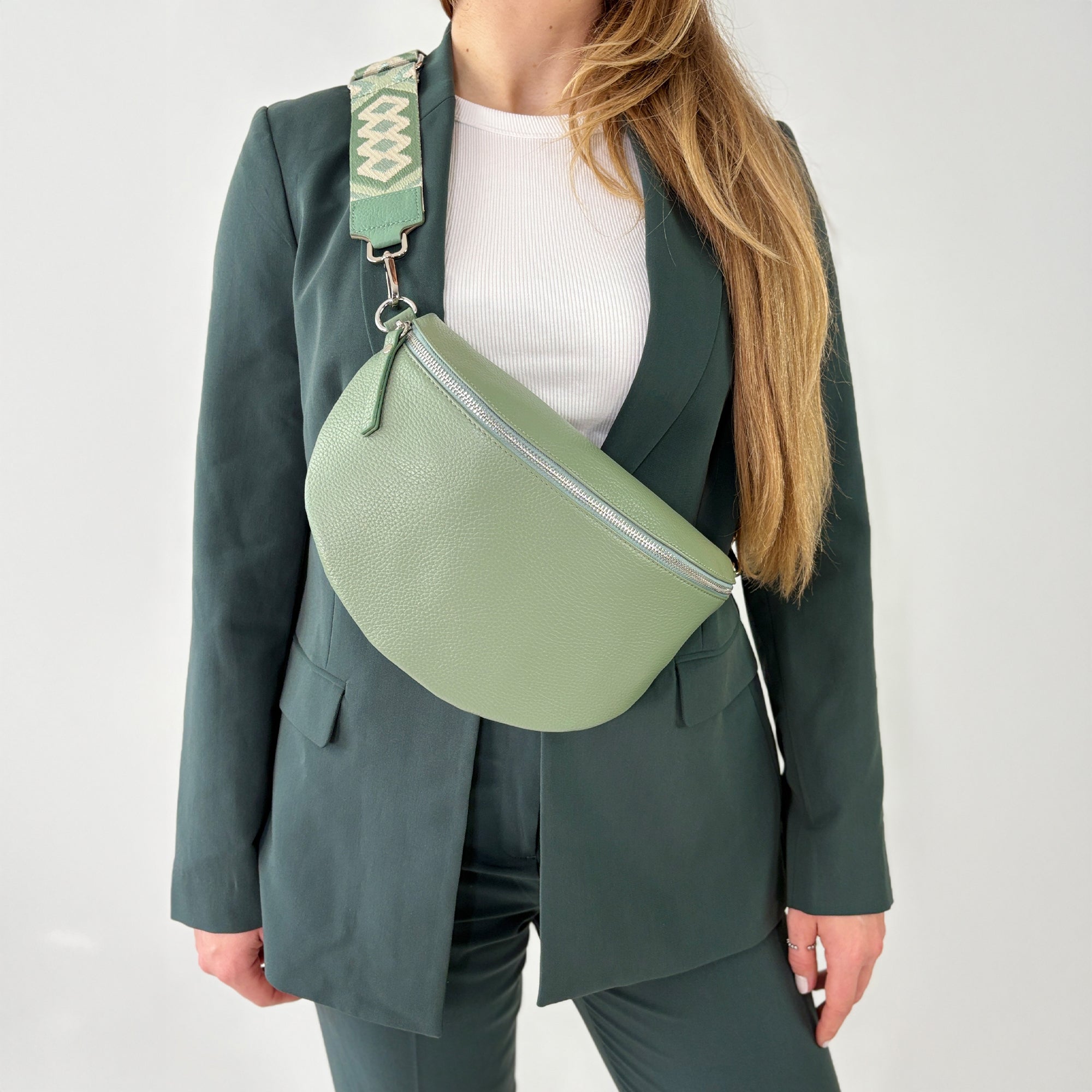 lepelou - leder - Bauchtasche - TONI Bauchtasche mint – Large - LPBTONMINL3