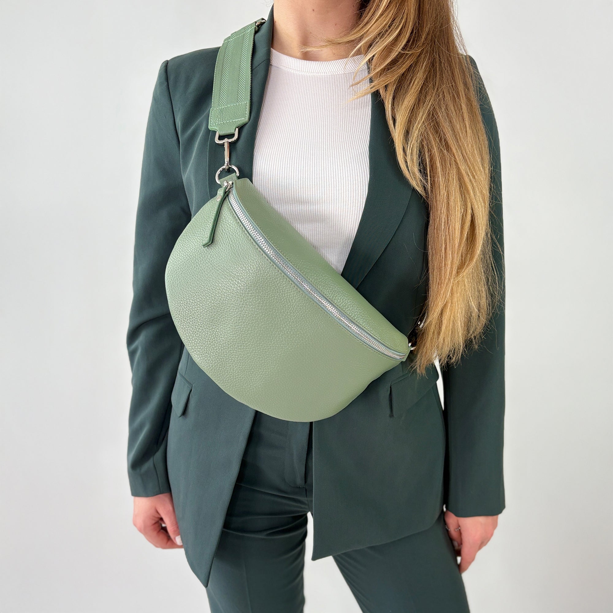 lepelou - leder - Bauchtasche - TONI Bauchtasche mint – Large - LPBTONMINL4