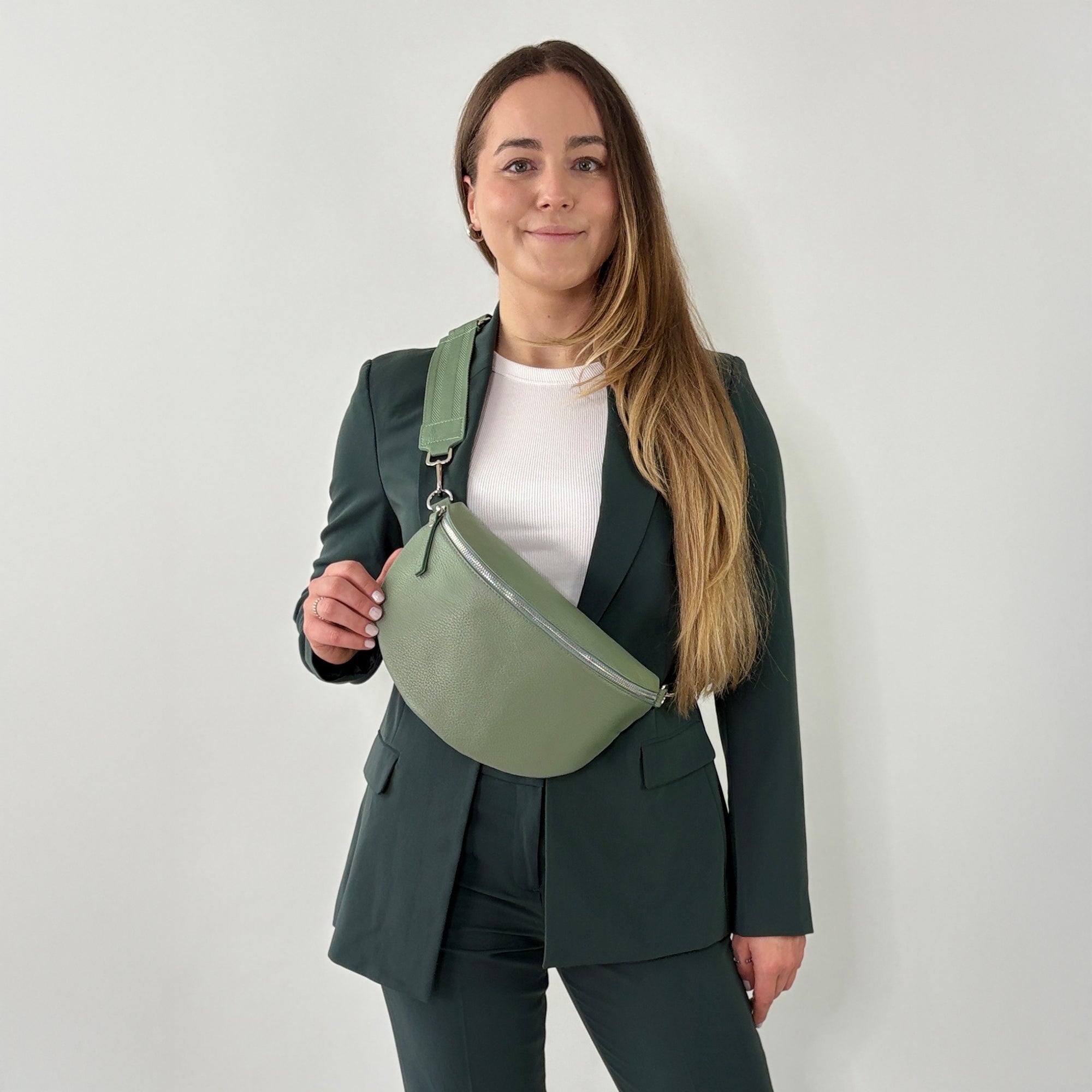 lepelou - leder - Bauchtasche - TONI Bauchtasche mint – Large - LPBTONMINL4