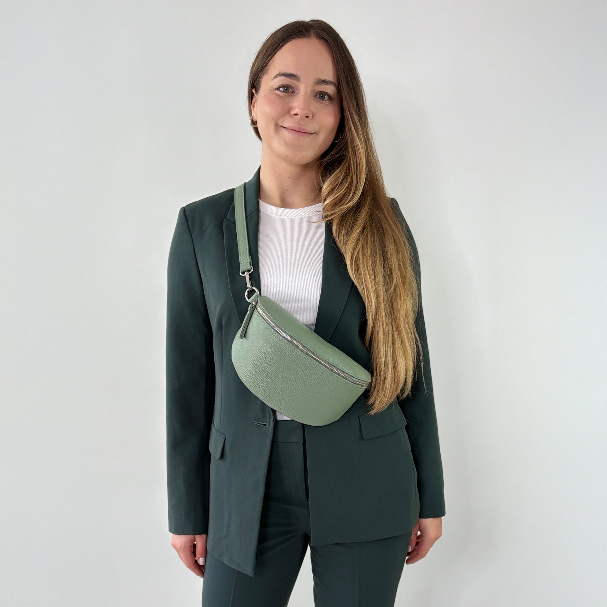 lepelou - leder - Bauchtasche - TONI Bauchtasche mint - Medium - LPBTONMINM