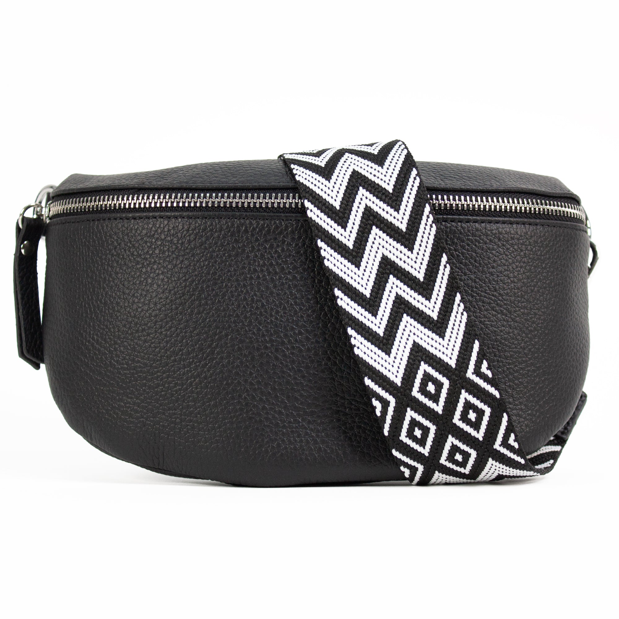 lepelou - leder - Bauchtasche - TONI Bauchtasche schwarz – Medium - LPBTONSCHM