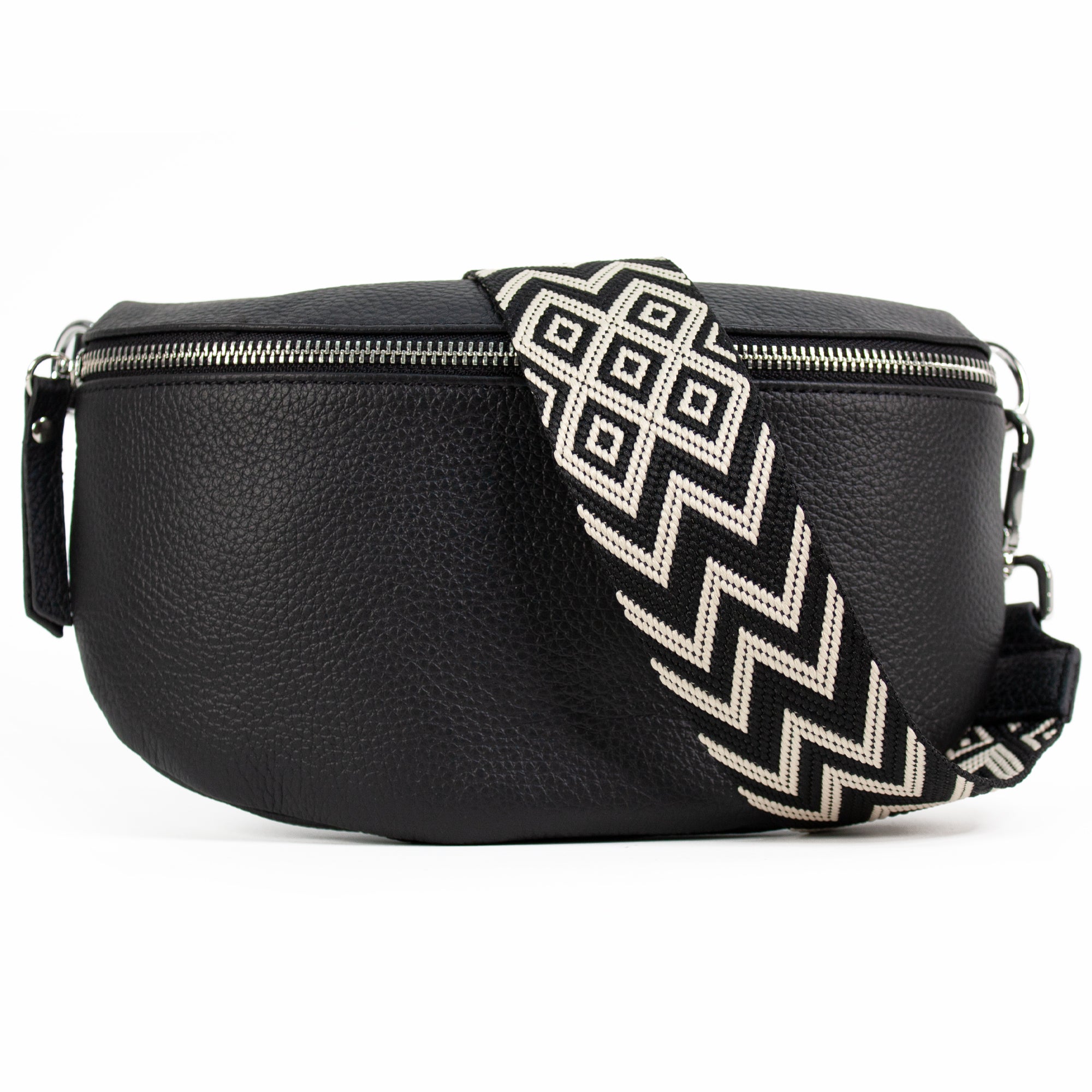 lepelou - leder - Bauchtasche - TONI Bauchtasche schwarz – Medium - LPBTONSCHM