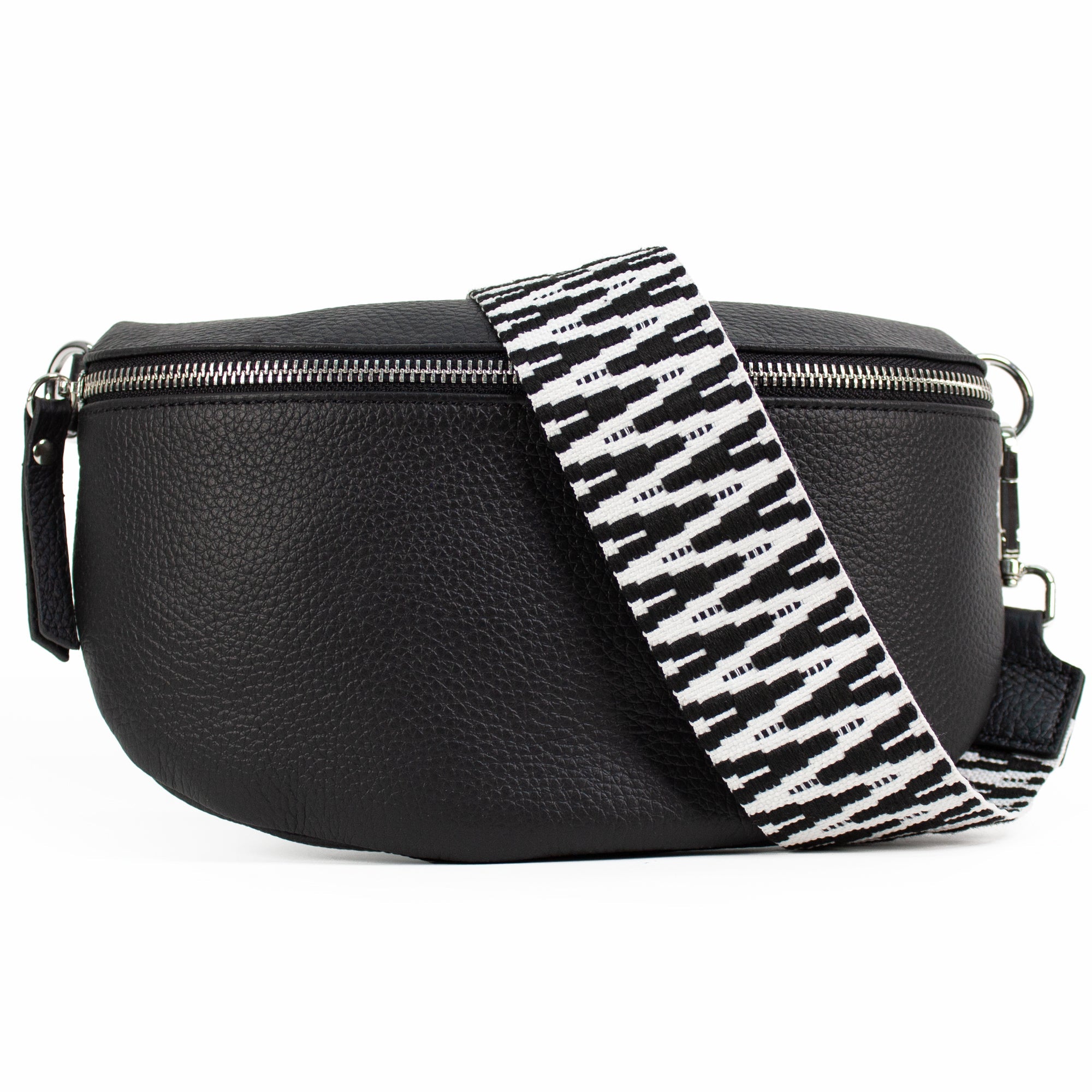lepelou - leder - Bauchtasche - TONI Bauchtasche schwarz – Medium - LPBTONSCHM