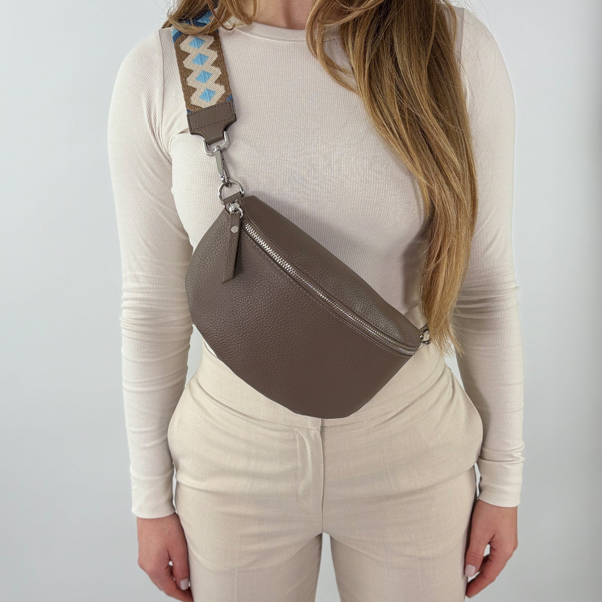 lepelou - leder - Bauchtasche - TONI Bauchtasche taupe – Medium - LPBTONTAUM1