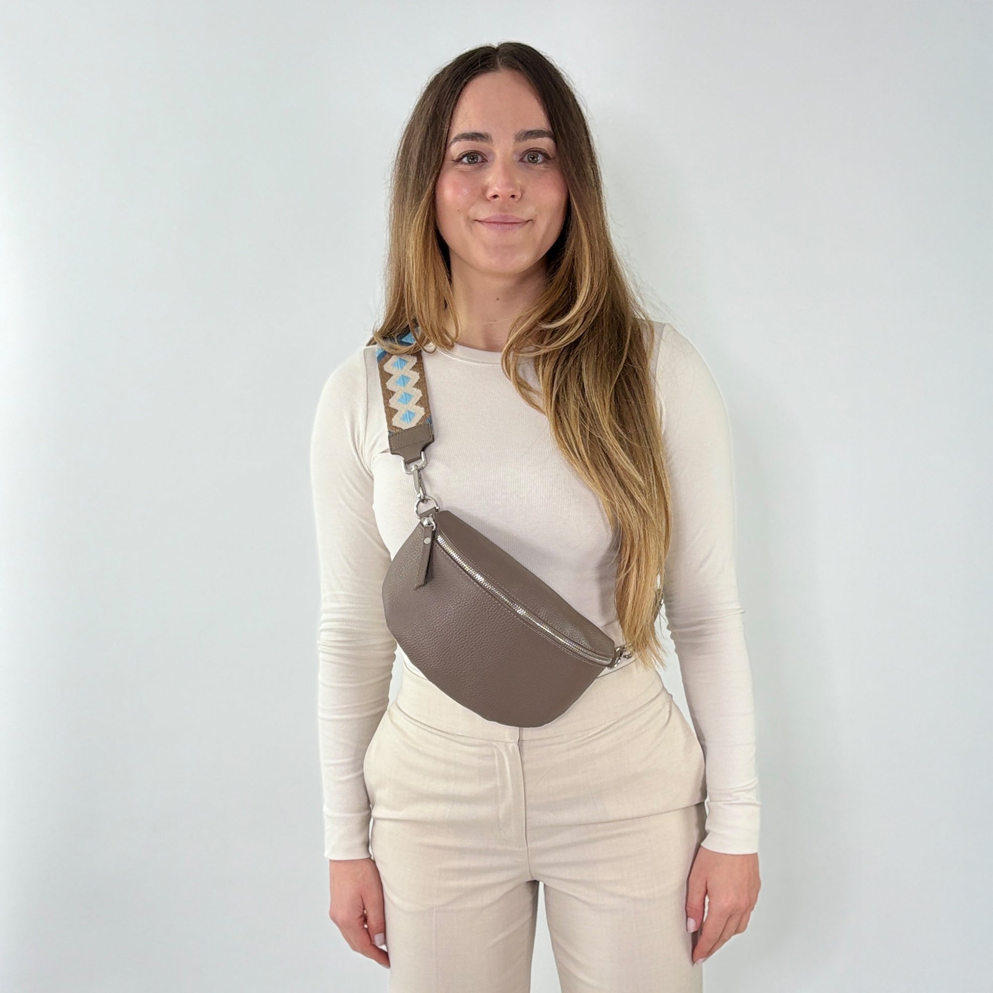 lepelou - leder - Bauchtasche - TONI Bauchtasche taupe – Medium - LPBTONTAUM1