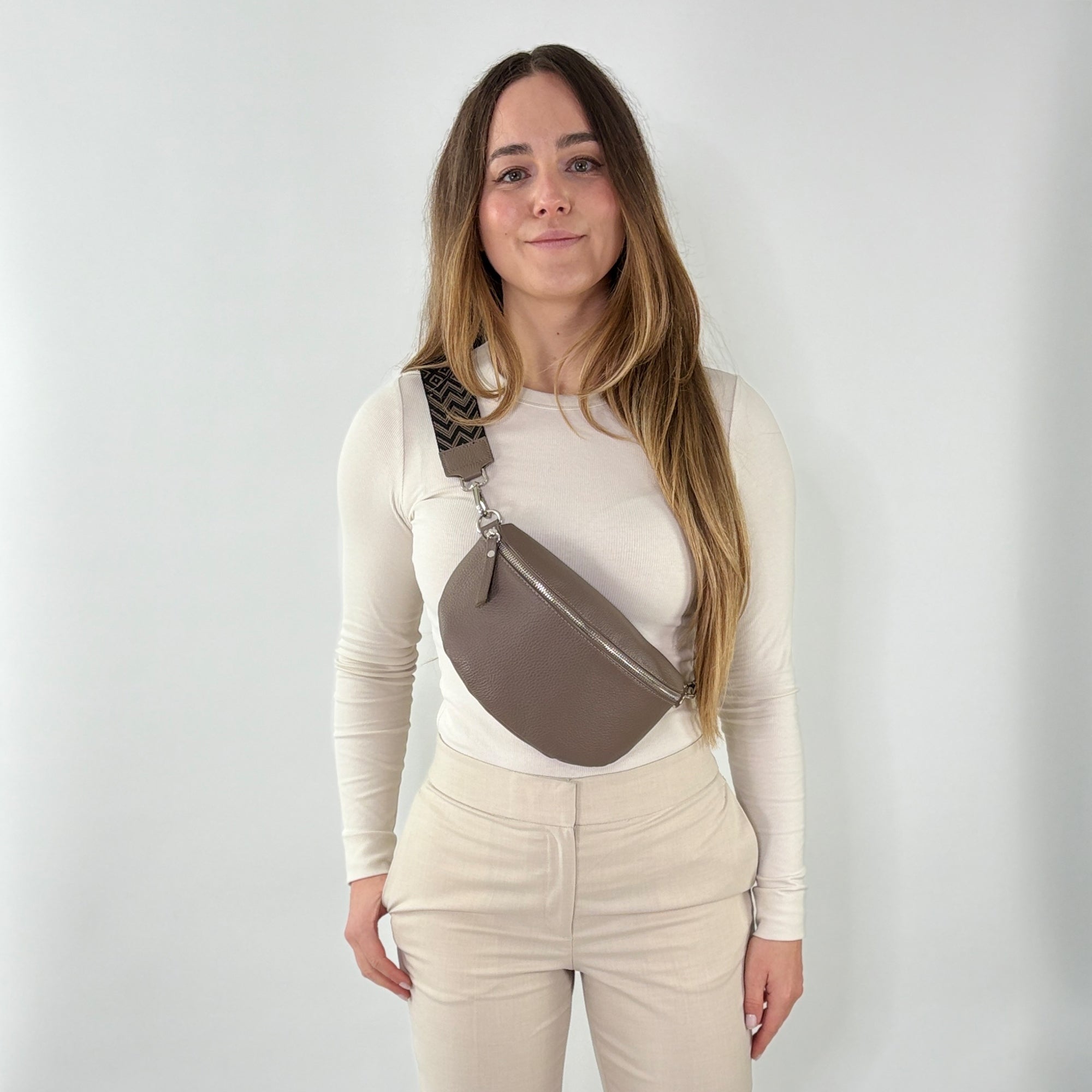 lepelou - leder - Bauchtasche - TONI Bauchtasche taupe – Medium - LPBTONTAUM4