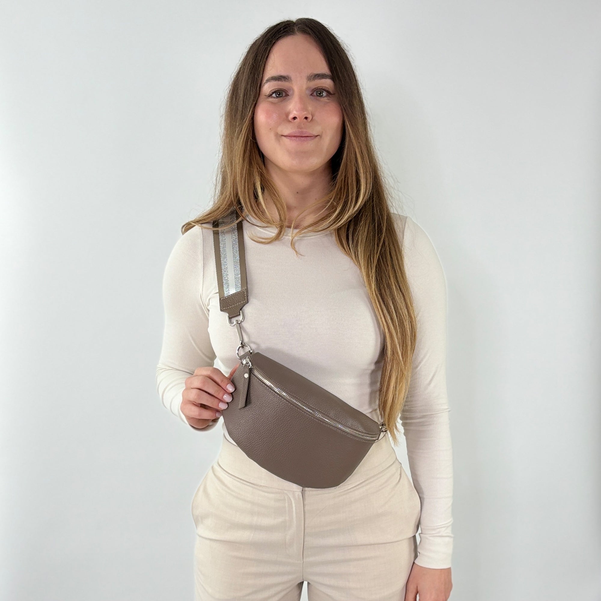 lepelou - leder - Bauchtasche - TONI Bauchtasche taupe – Medium - LPBTONTAUM5