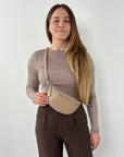 lepelou - leder - Bauchtasche - TONI beige - LPBTONBEIS