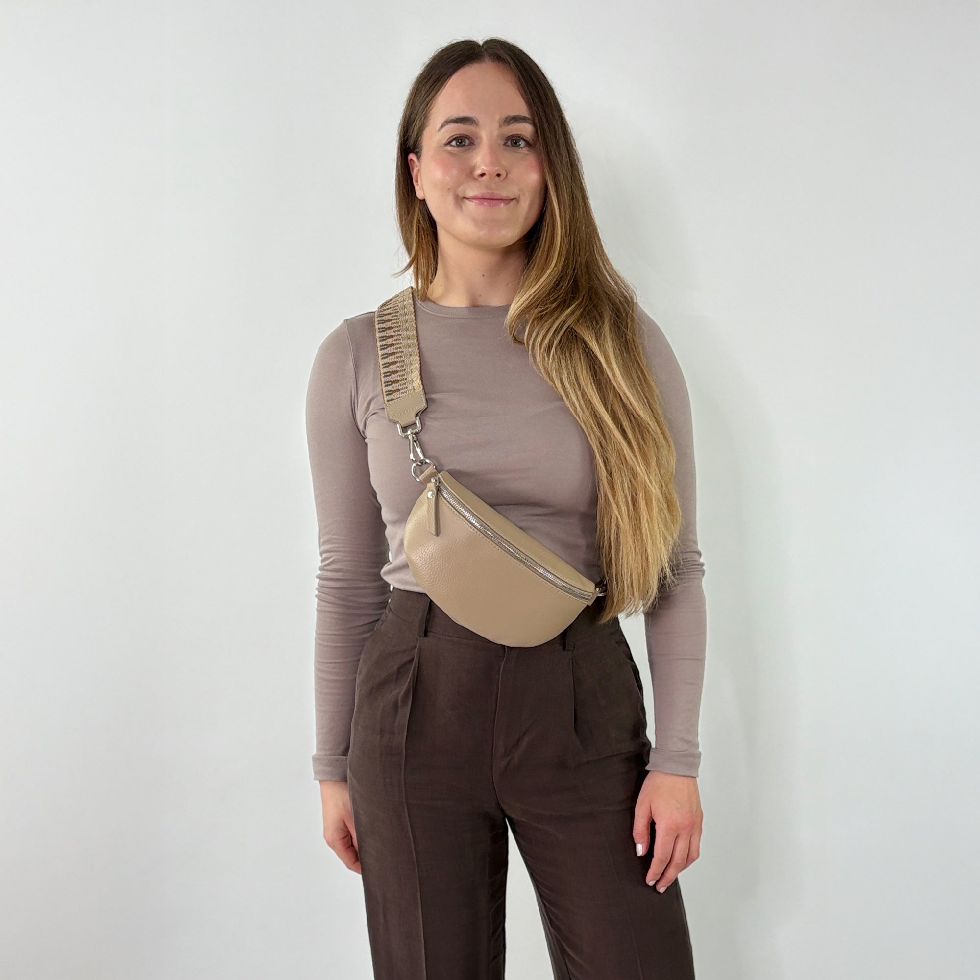 lepelou - leder - Bauchtasche - TONI beige - LPBTONBEIS3