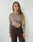 lepelou - leder - Bauchtasche - TONI beige - LPBTONBEIS3
