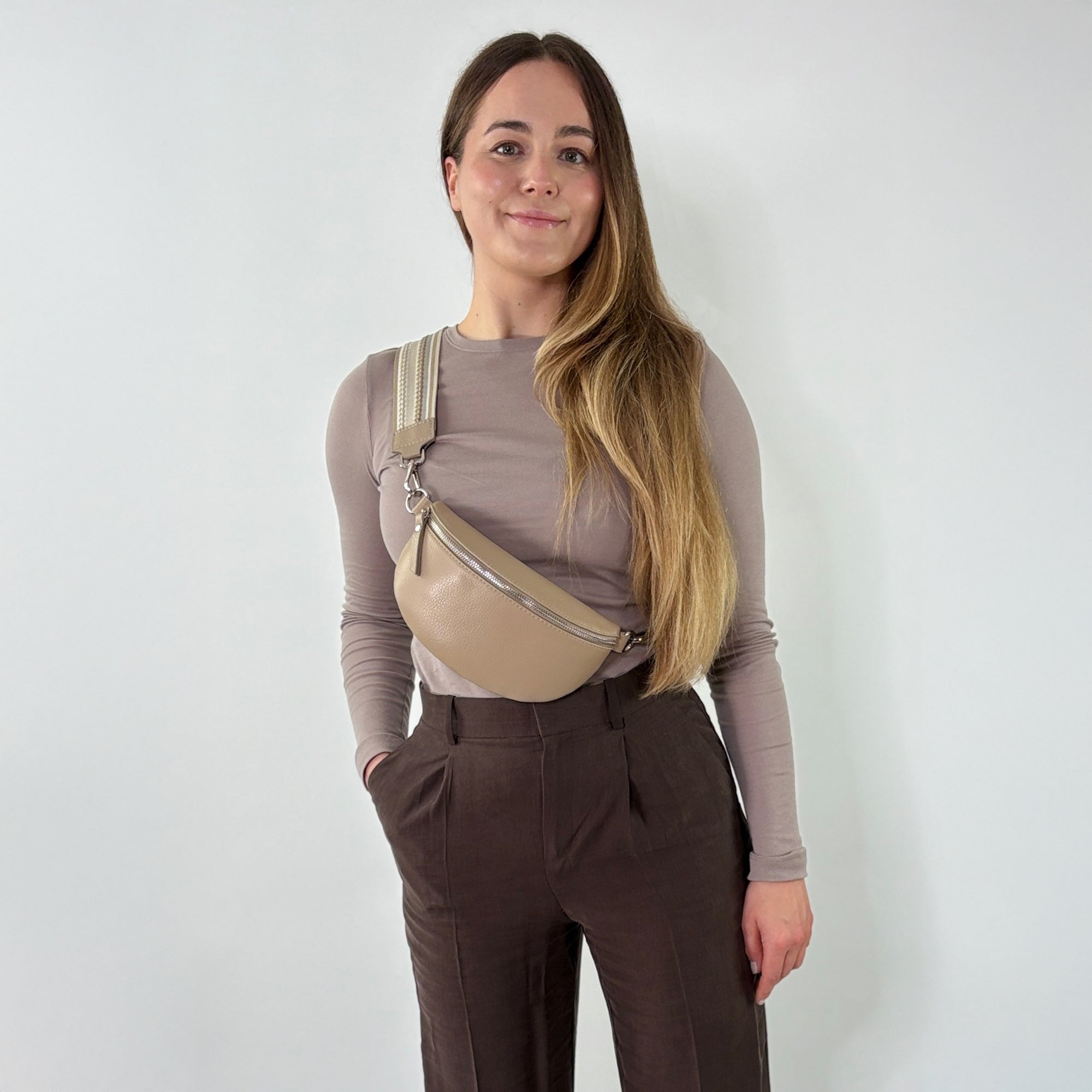 lepelou - leder - Bauchtasche - TONI beige - LPBTONBEIS4
