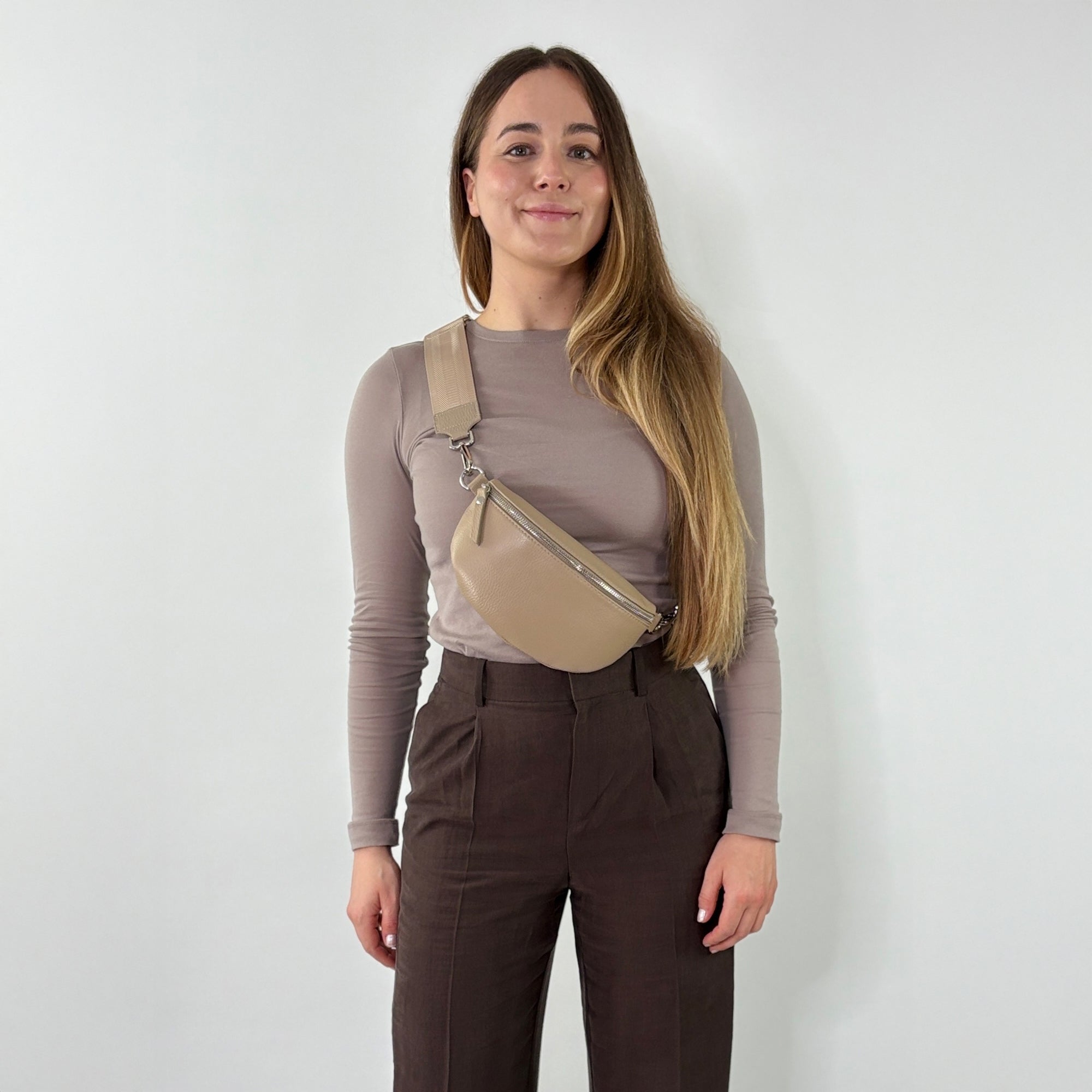 lepelou - leder - Bauchtasche - TONI beige - LPBTONBEIS5