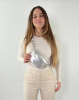 lepelou - leder - Bauchtasche - TONI silber - 