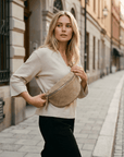 lepelou - leder - Bauchtasche - VALENTINA Wildleder Bauchtasche beige – Large - LPBVALBEIL