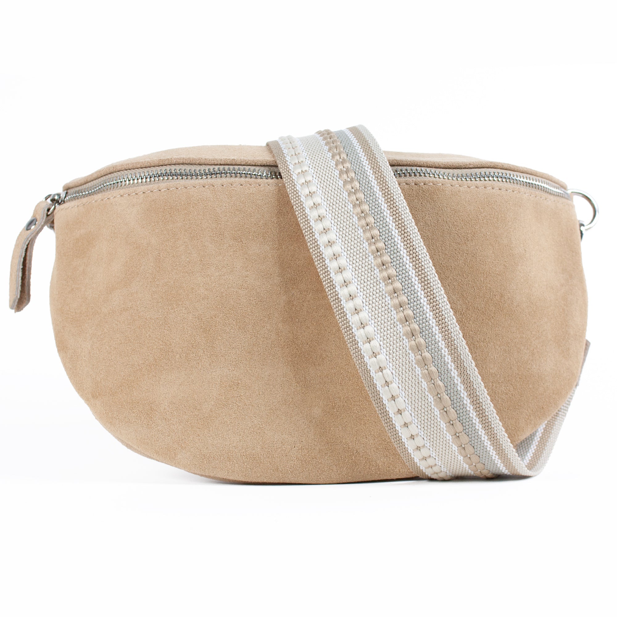 lepelou - leder - Bauchtasche - VALENTINA Wildleder Bauchtasche beige – Large - LPBVALBEIL5