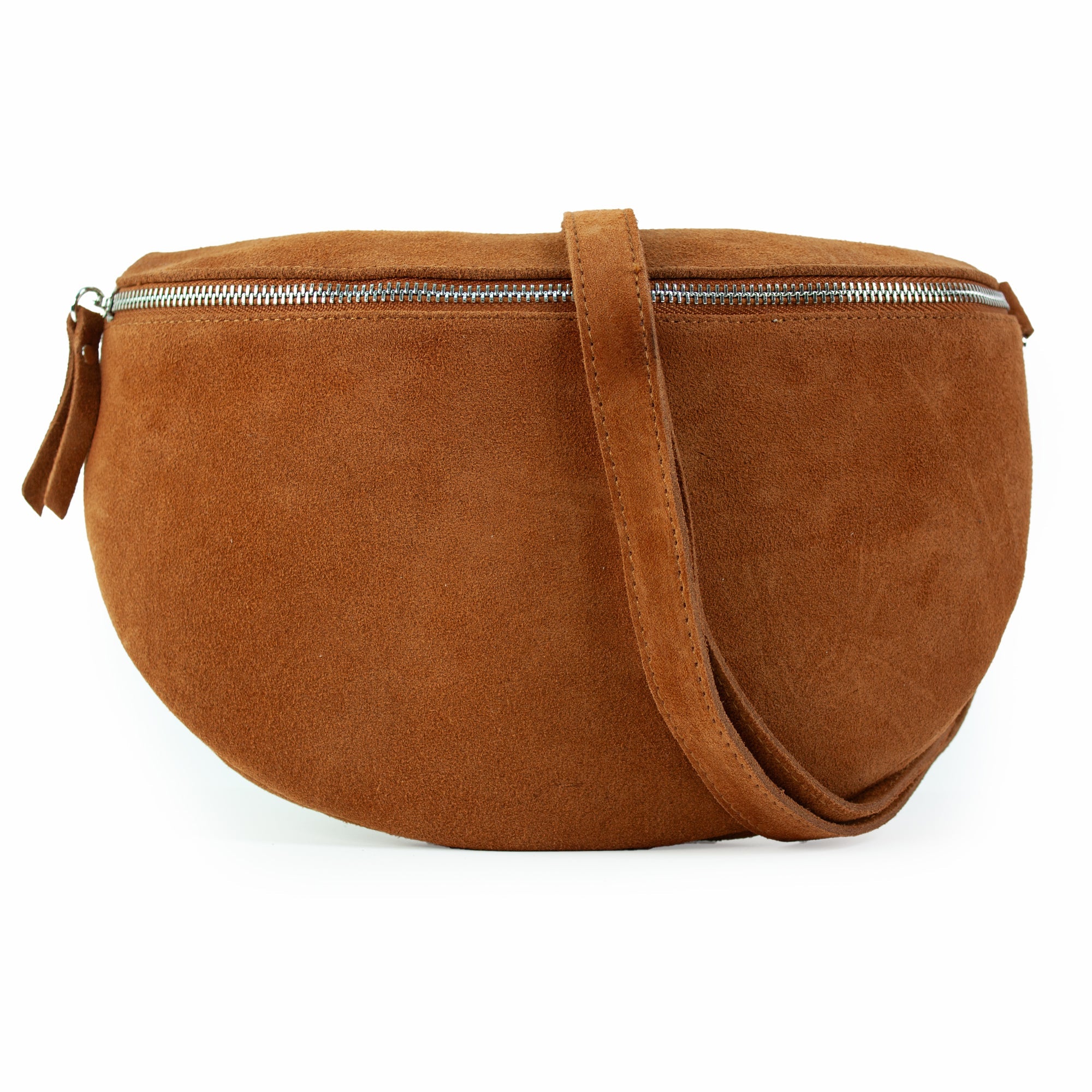 lepelou - leder - Bauchtasche - VALENTINA Wildleder Bauchtasche cognac - Large - LPBVALCOGL