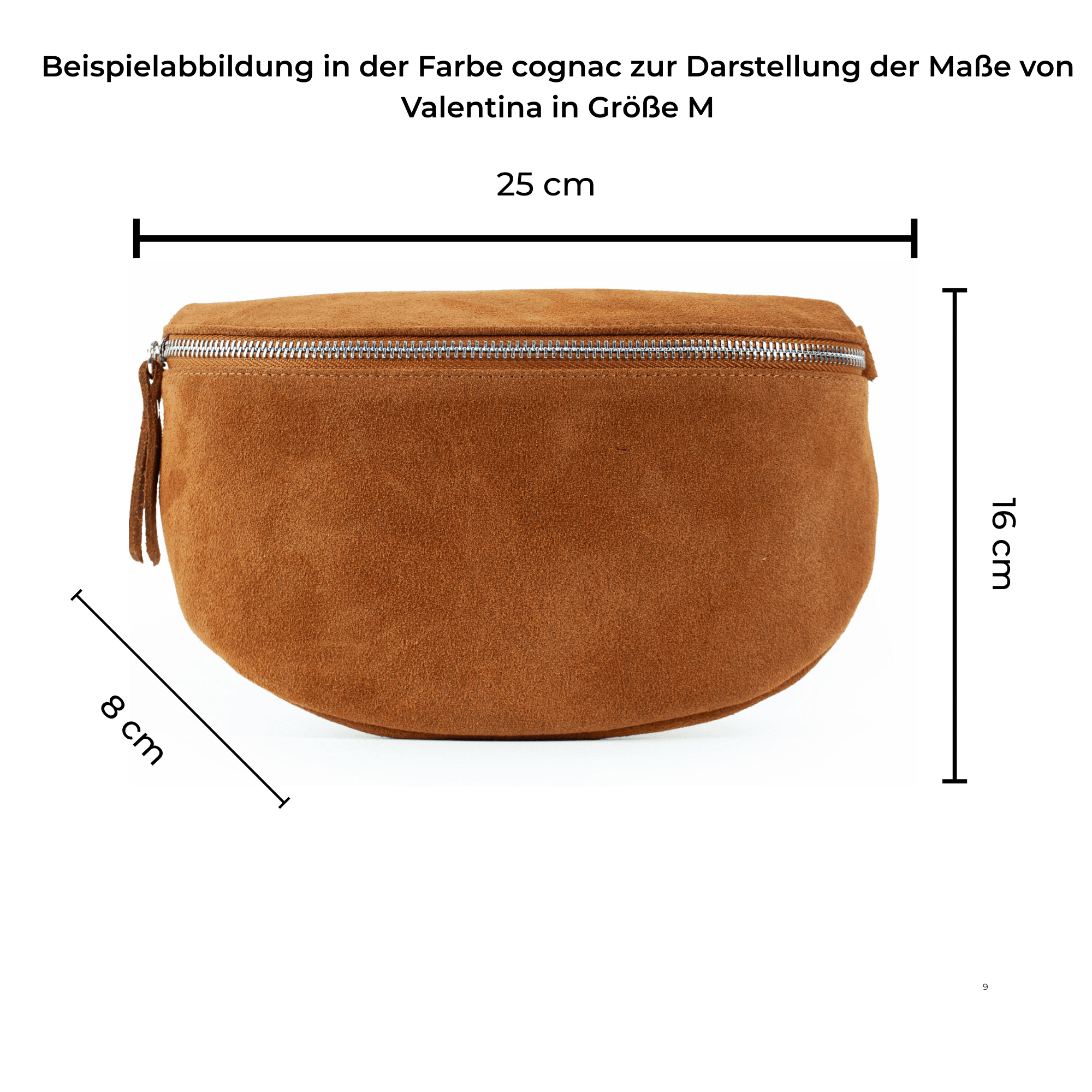 lepelou - leder - Bauchtasche - VALENTINA Wildleder Bauchtasche cognac - Large - LPBVALCOGL