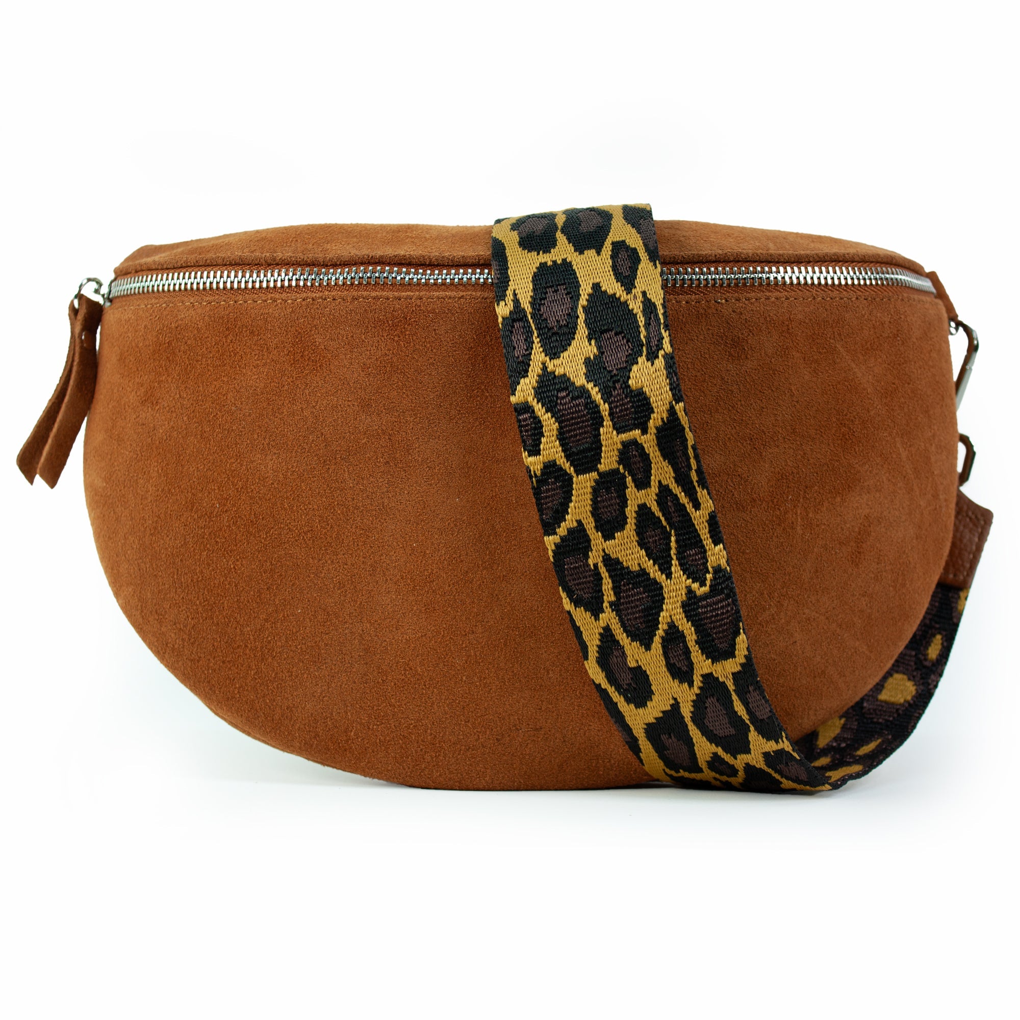 lepelou - leder - Bauchtasche - VALENTINA Wildleder Bauchtasche cognac - Large - LPBVALCOGL2