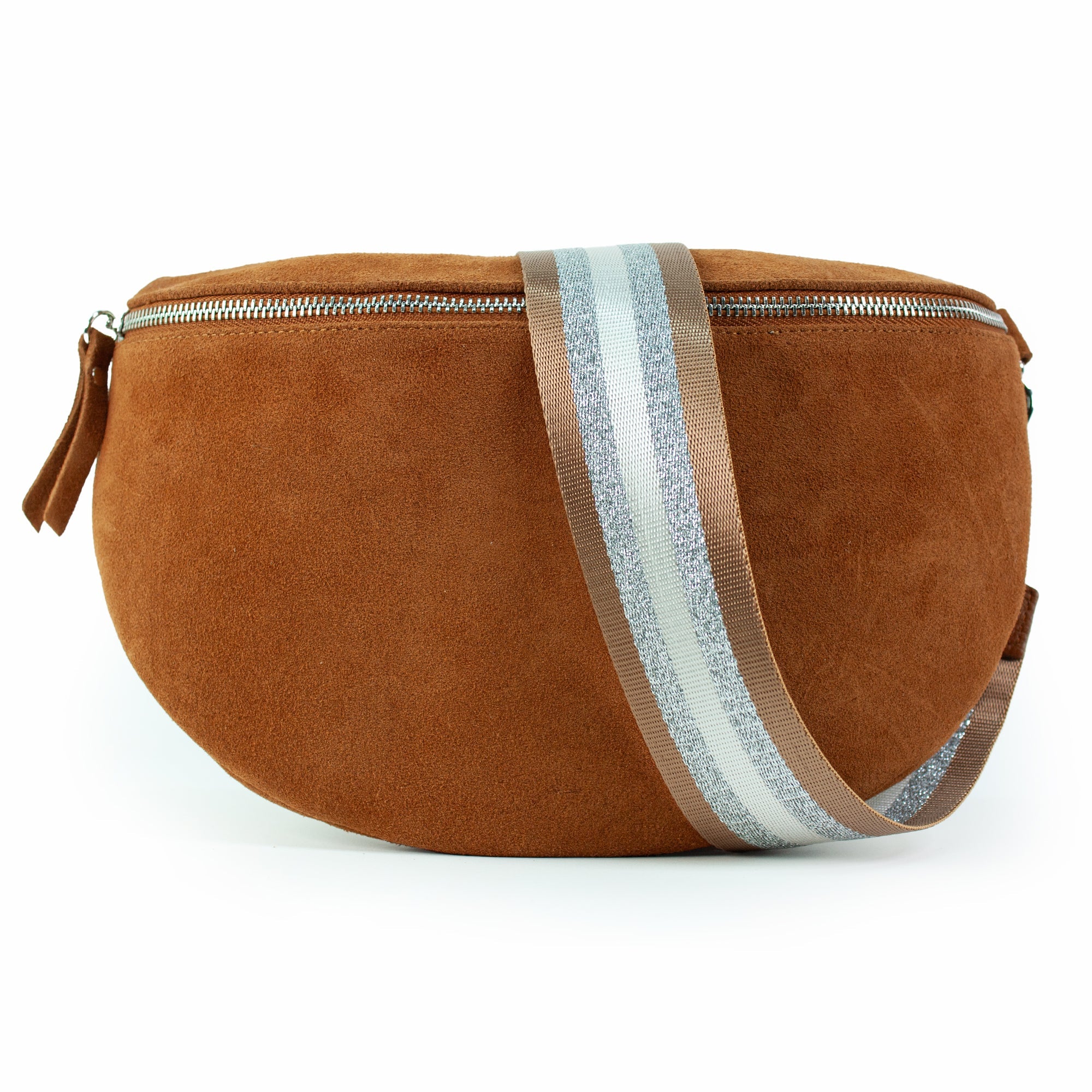 lepelou - leder - Bauchtasche - VALENTINA Wildleder Bauchtasche cognac - Large - LPBVALCOGL3