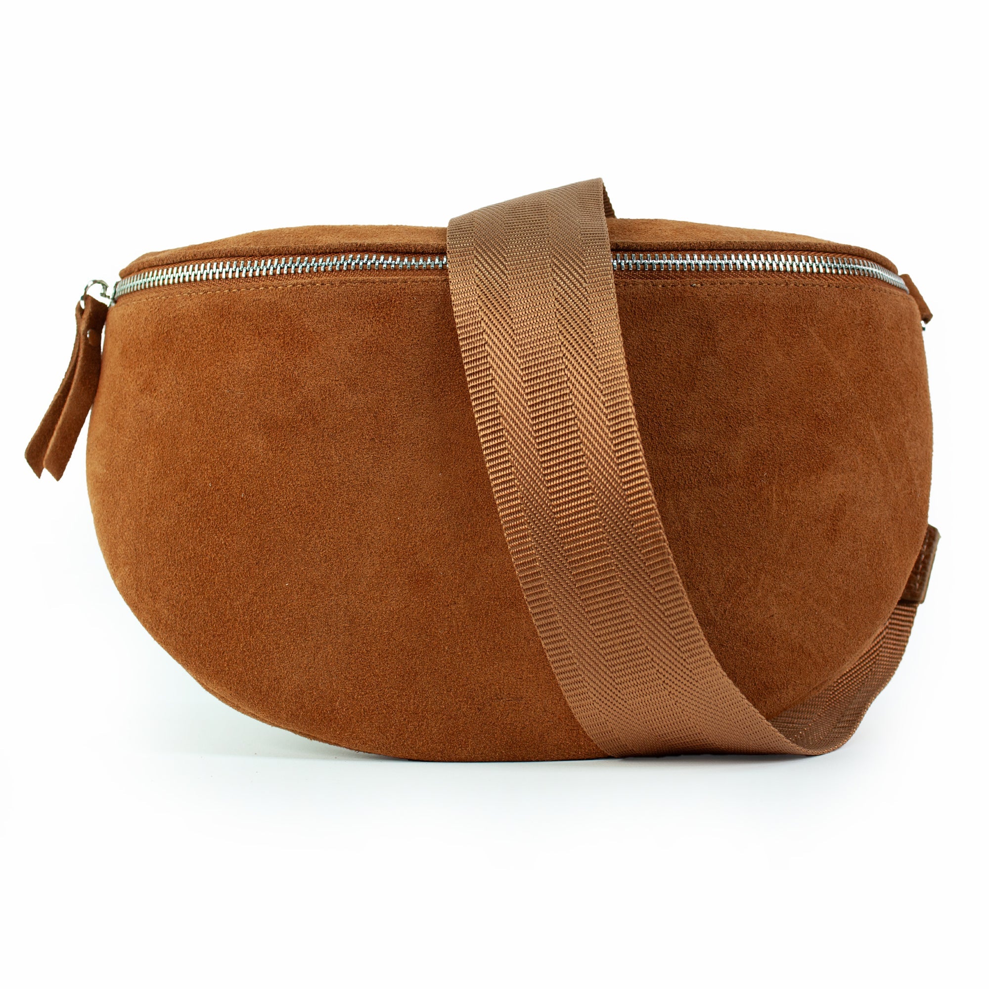 lepelou - leder - Bauchtasche - VALENTINA Wildleder Bauchtasche cognac - Large - LPBVALCOGL6