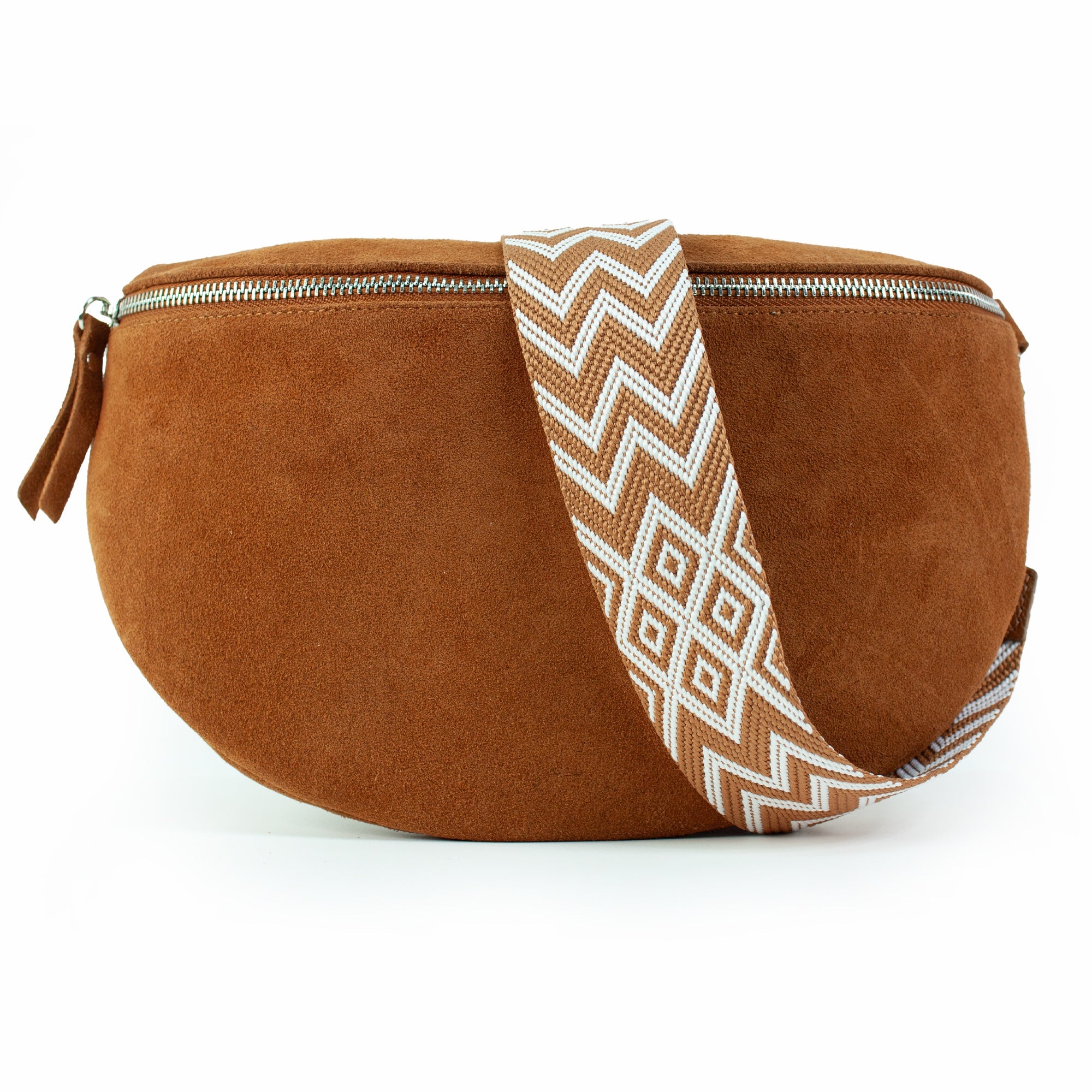 lepelou - leder - Bauchtasche - VALENTINA Wildleder Bauchtasche cognac - Large - LPBVALCOGL7