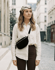 lepelou-leder-Bauchtasche-VALENTINA Wildleder Bauchtasche dunkelbraun – Medium -LPBVALDBRS