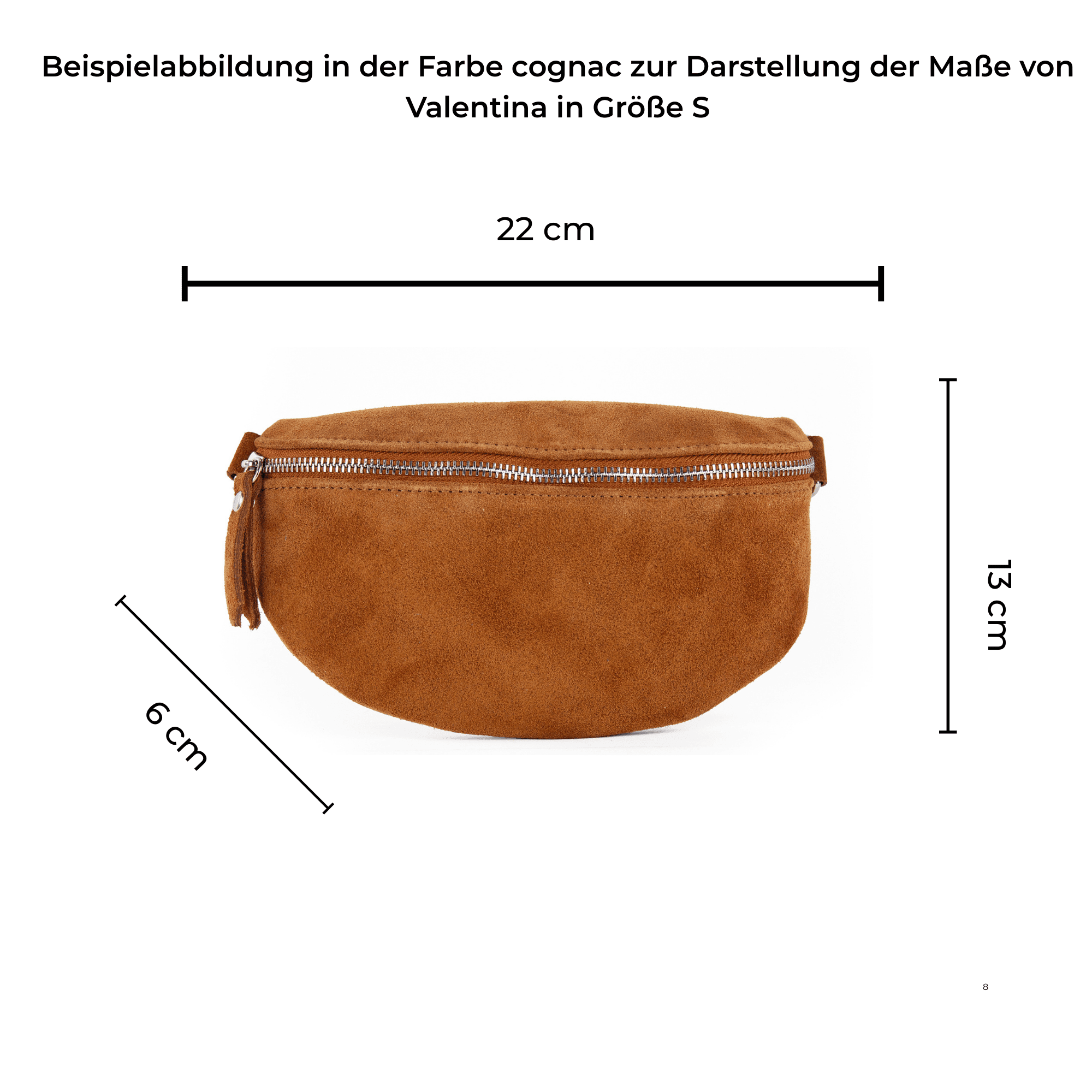 lepelou - leder - Bauchtasche - VALENTINA Wildleder Bauchtasche dunkelgrau – Medium - LPBVALDGRM