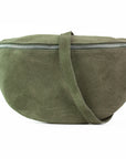 lepelou - leder - Bauchtasche - VALENTINA Wildleder Bauchtasche khaki – Large - LPBVALKHAL