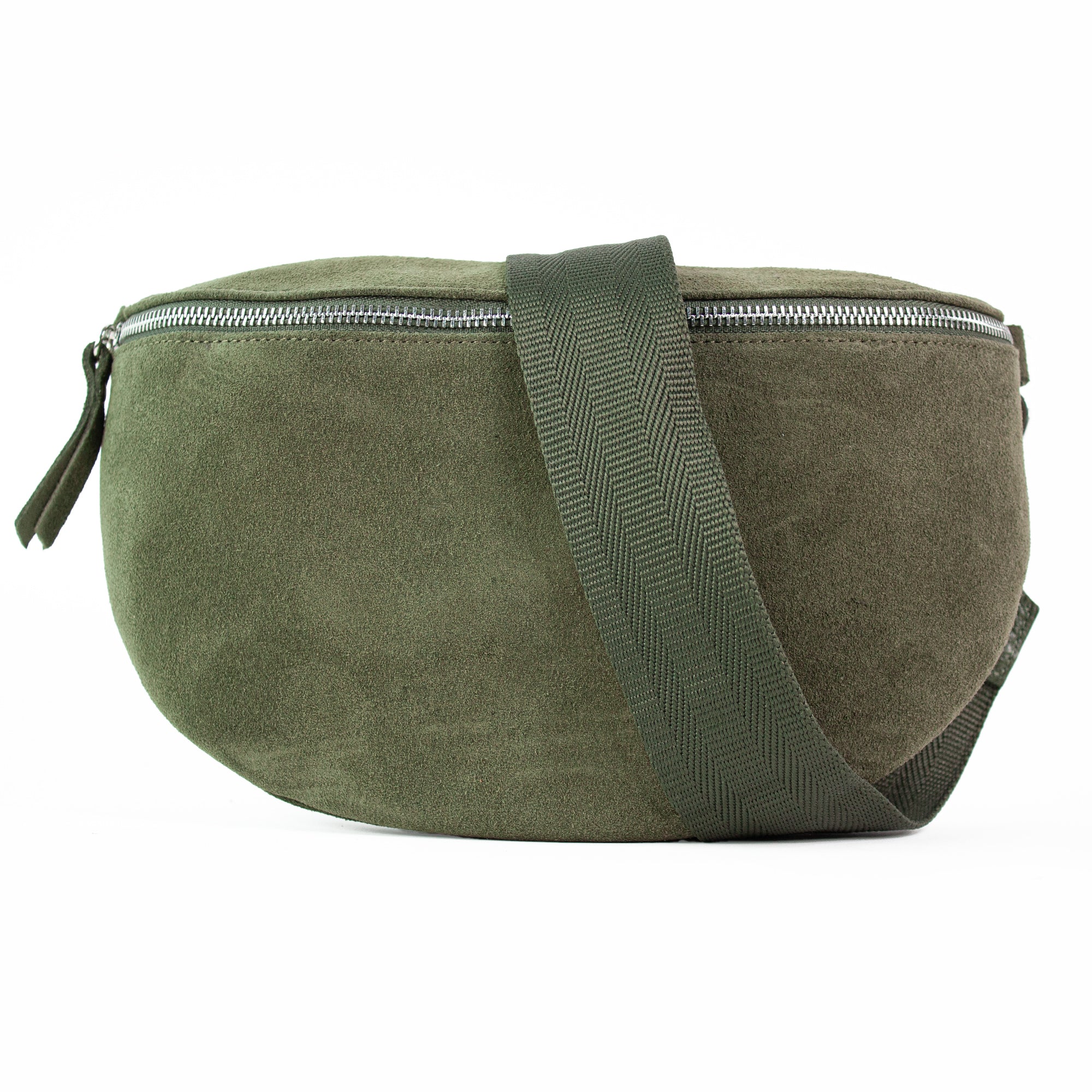 lepelou - leder - Bauchtasche - VALENTINA Wildleder Bauchtasche khaki – Large - LPBVALKHAL5