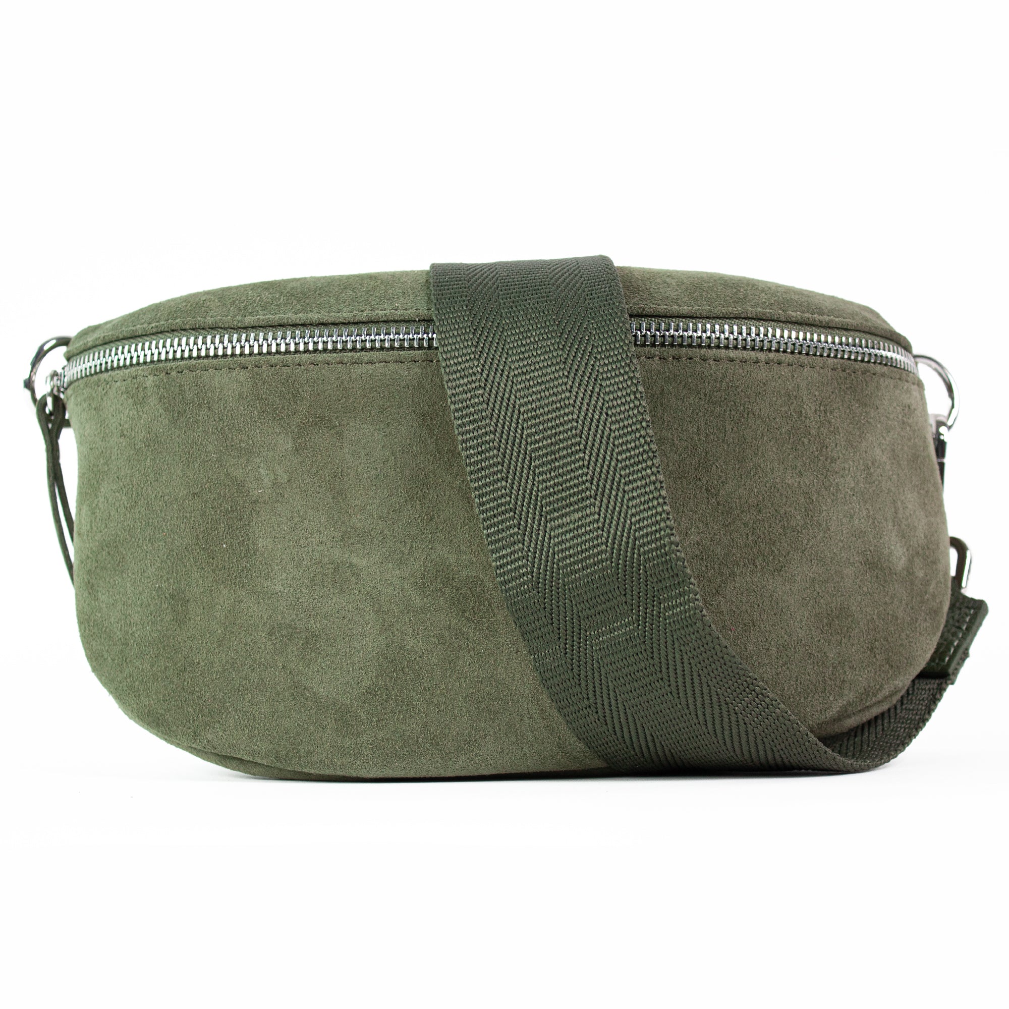 lepelou - leder - Bauchtasche - VALENTINA Wildleder Bauchtasche khaki – Medium - LPBVALKHAM